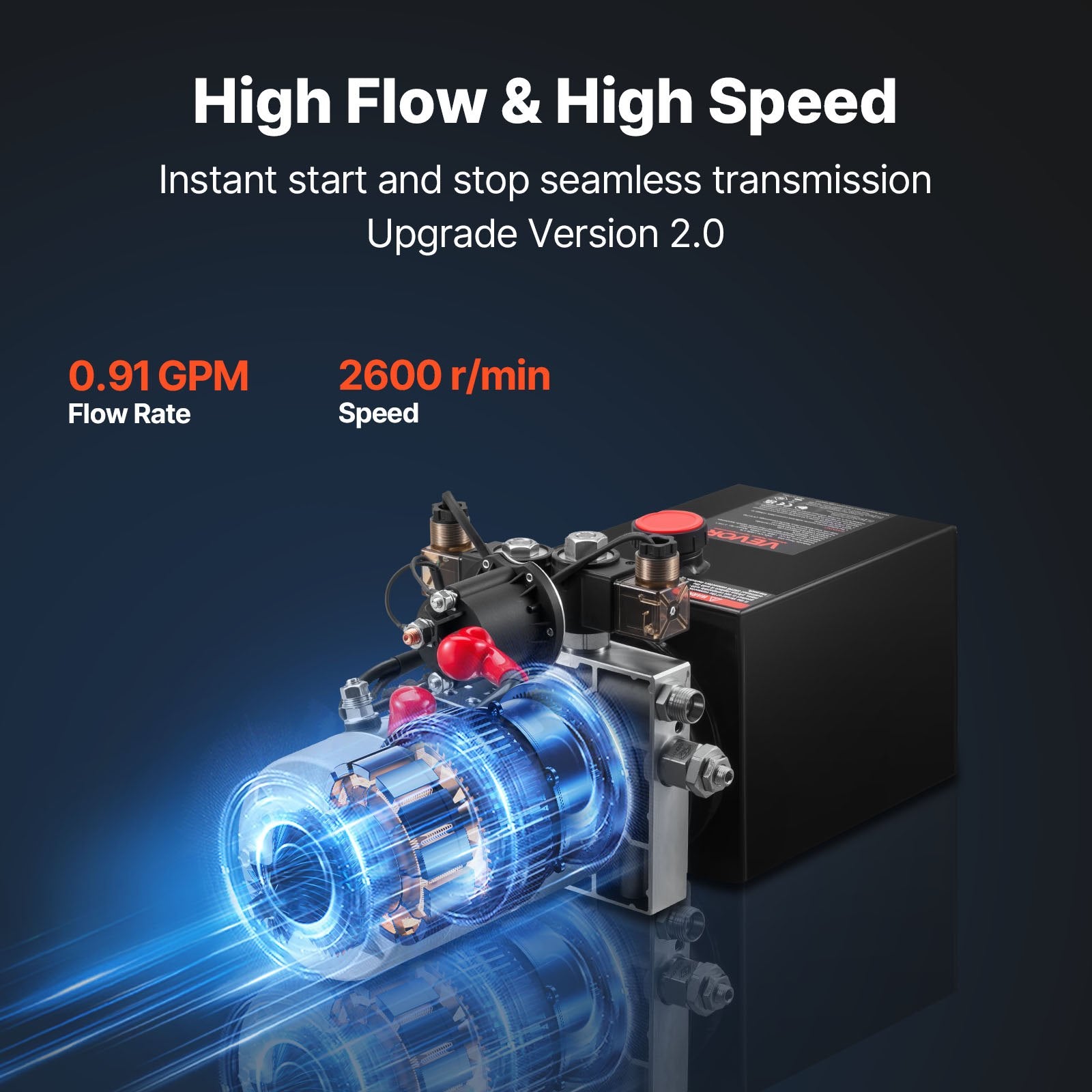 Hidraulinė stotelė VEVOR TDDC12V-1.6KW-S-4L, 4 l