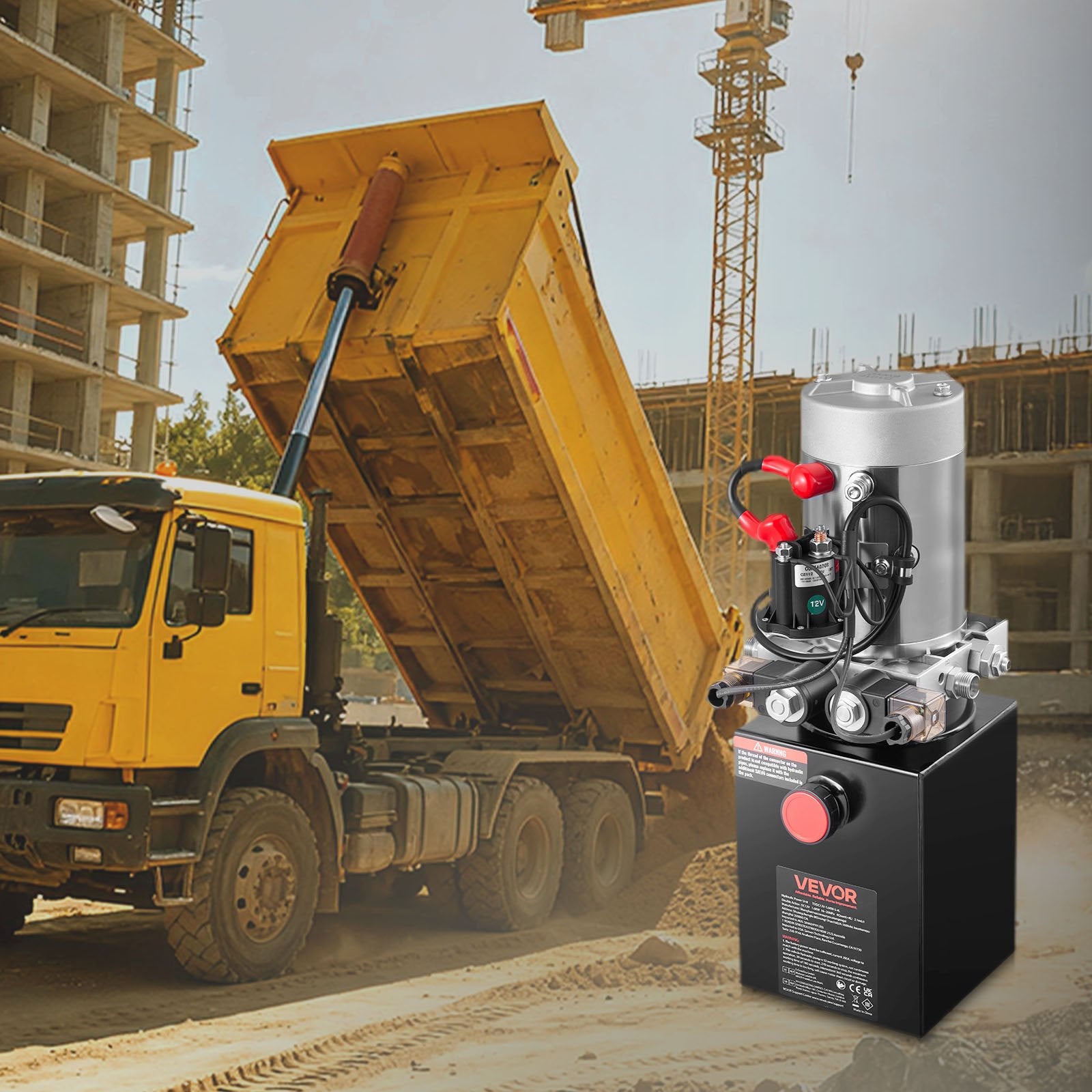Hidraulinė stotelė VEVOR TDDC12V-1.6KW-S-4L, 4 l