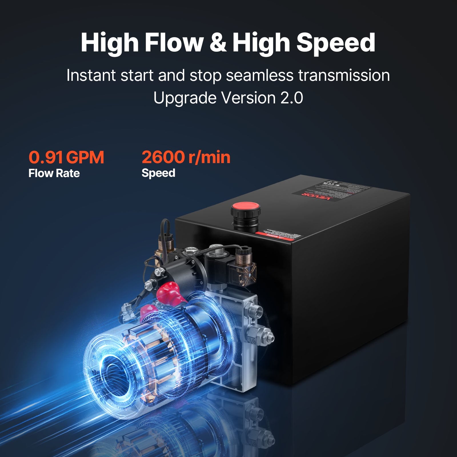 Hidraulinė stotelė VEVOR TDDC12V-1.6KW-S-12L, 12 L