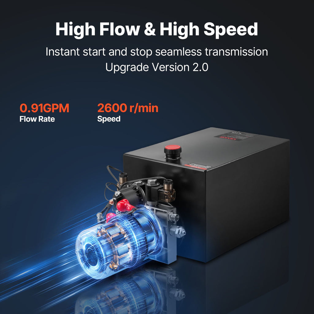 Hidraulinė stotelė VEVOR TDDC12V-1.6KW-S-20L, 20 L, 12V