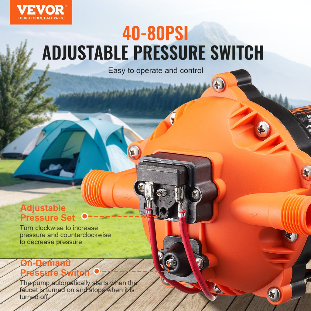 Membraninis vandens siurblys VEVOR NMDP52-G50-70-12, 18,93 l/min