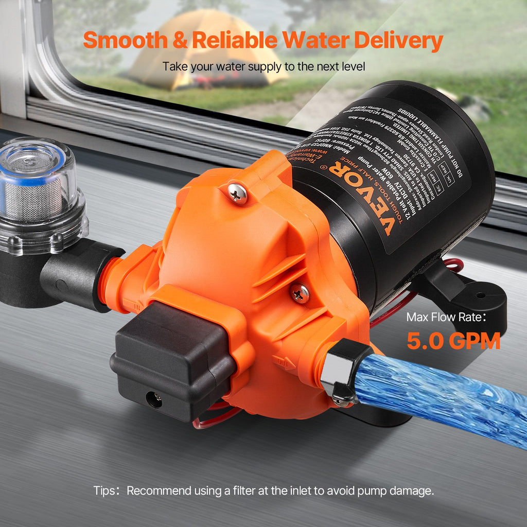Membraninis vandens siurblys VEVOR NMDP52-G50-70-12, 18,93 l/min