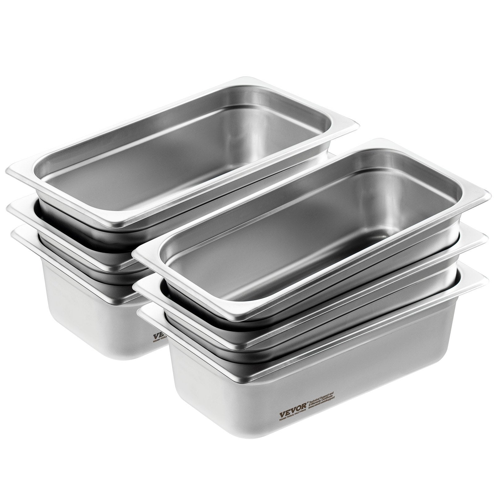 Gastronominiai indai VEVOR UCT8134-6, 1/3 GN, 6 vnt.