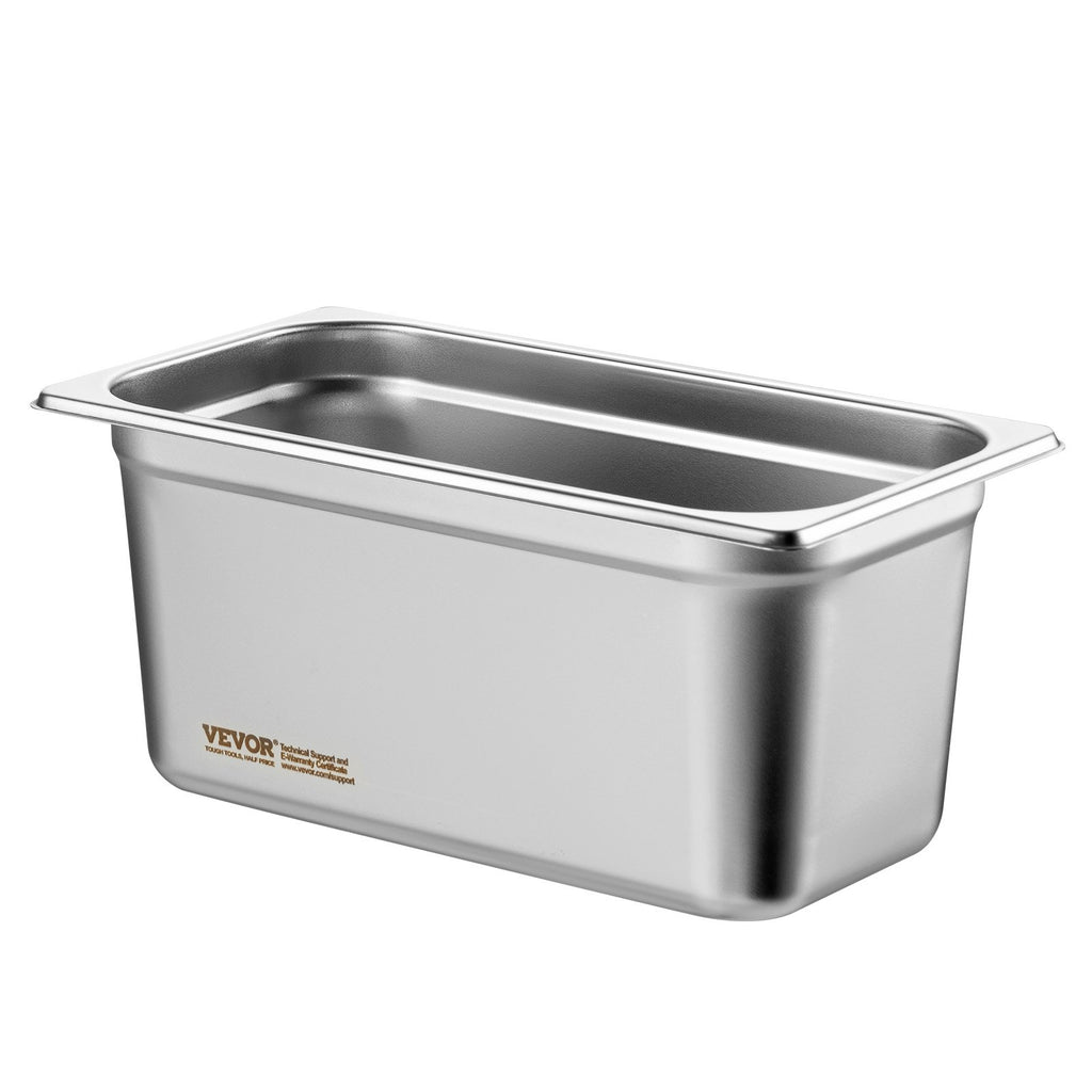 Gastronominiai indai VEVOR UCT8136L-8, GN 1/3, 150 mm gylio, 8 vnt.