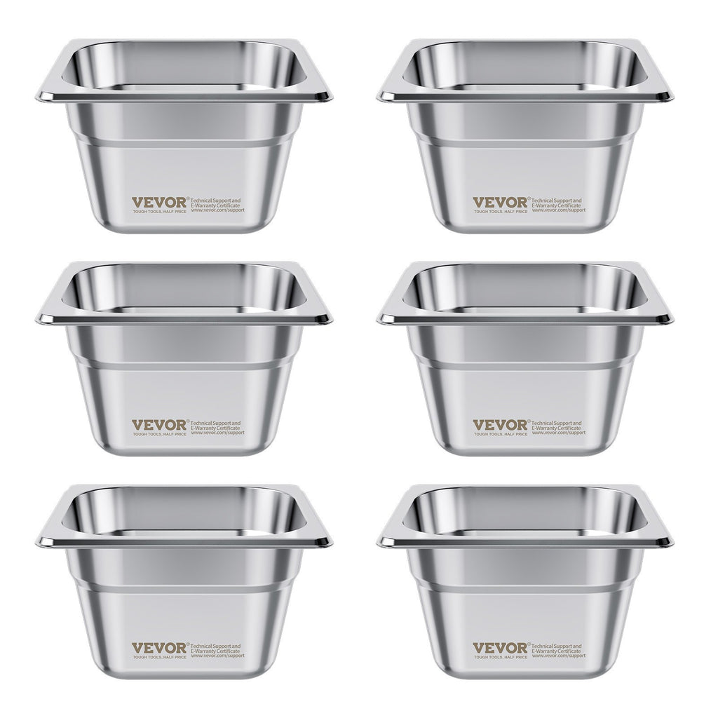 Gastronominis indas VEVOR HZ816-100T, 1/6 dydis, 100 mm gylis