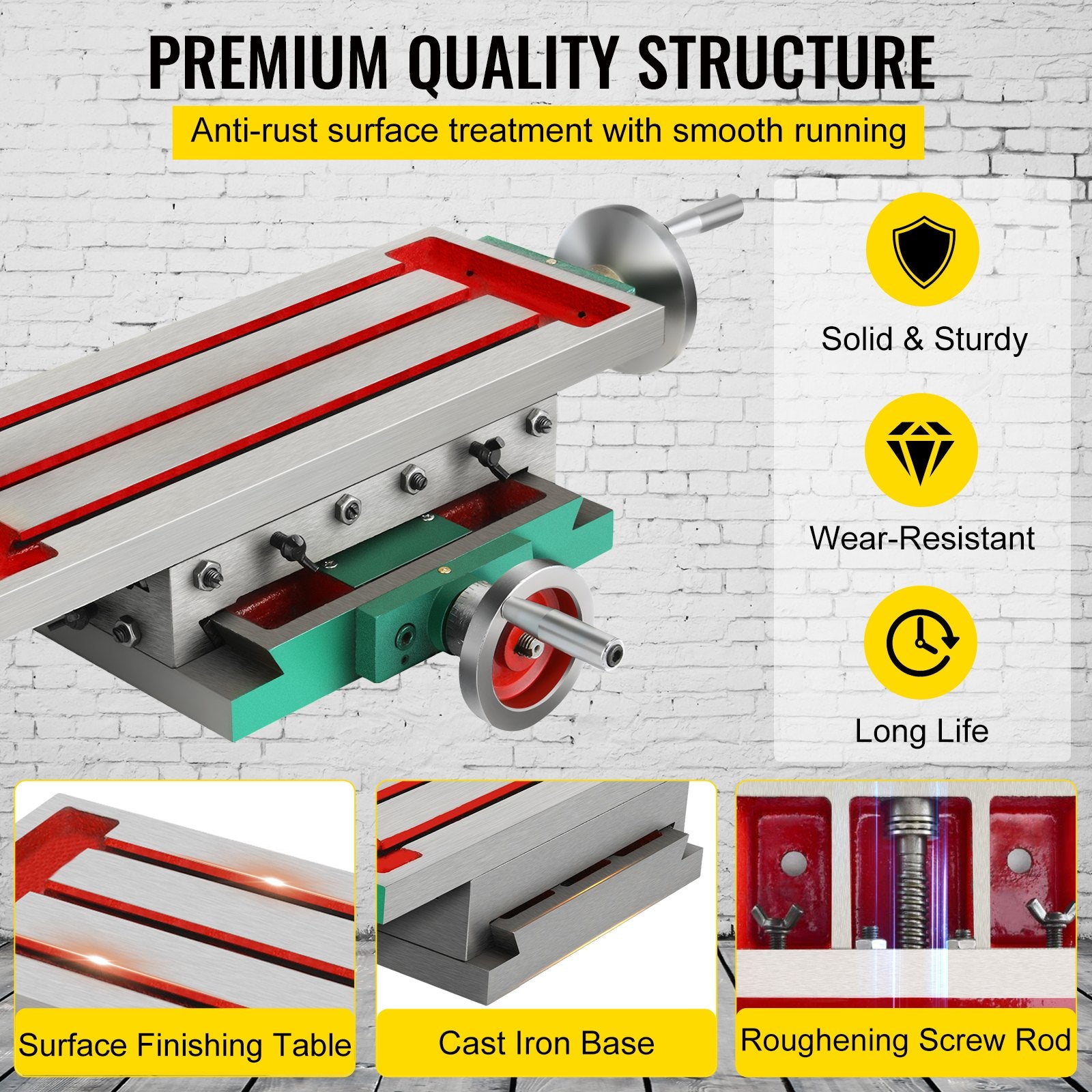 Kryžminis frezavimo stalas VEVOR 450 x 170 mm, 30 kg