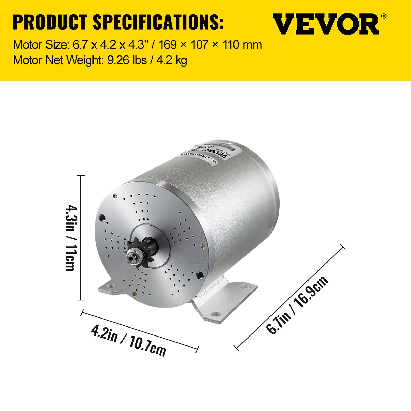 Elektrinio variklio komplektas VEVOR 1800W, 48V