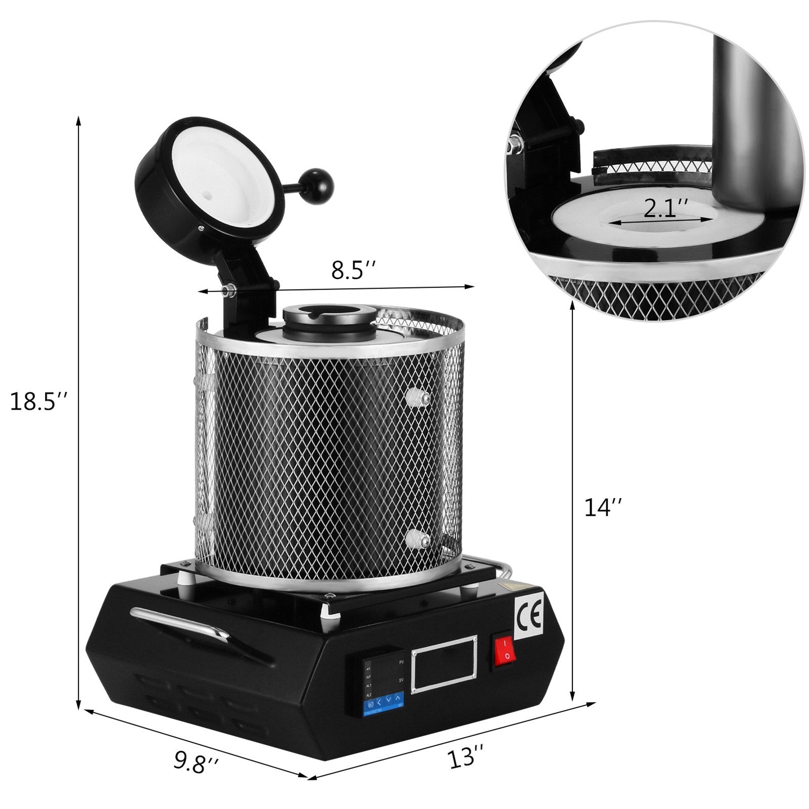 Aukso lydymo krosnis VEVOR 1KG, 1350W