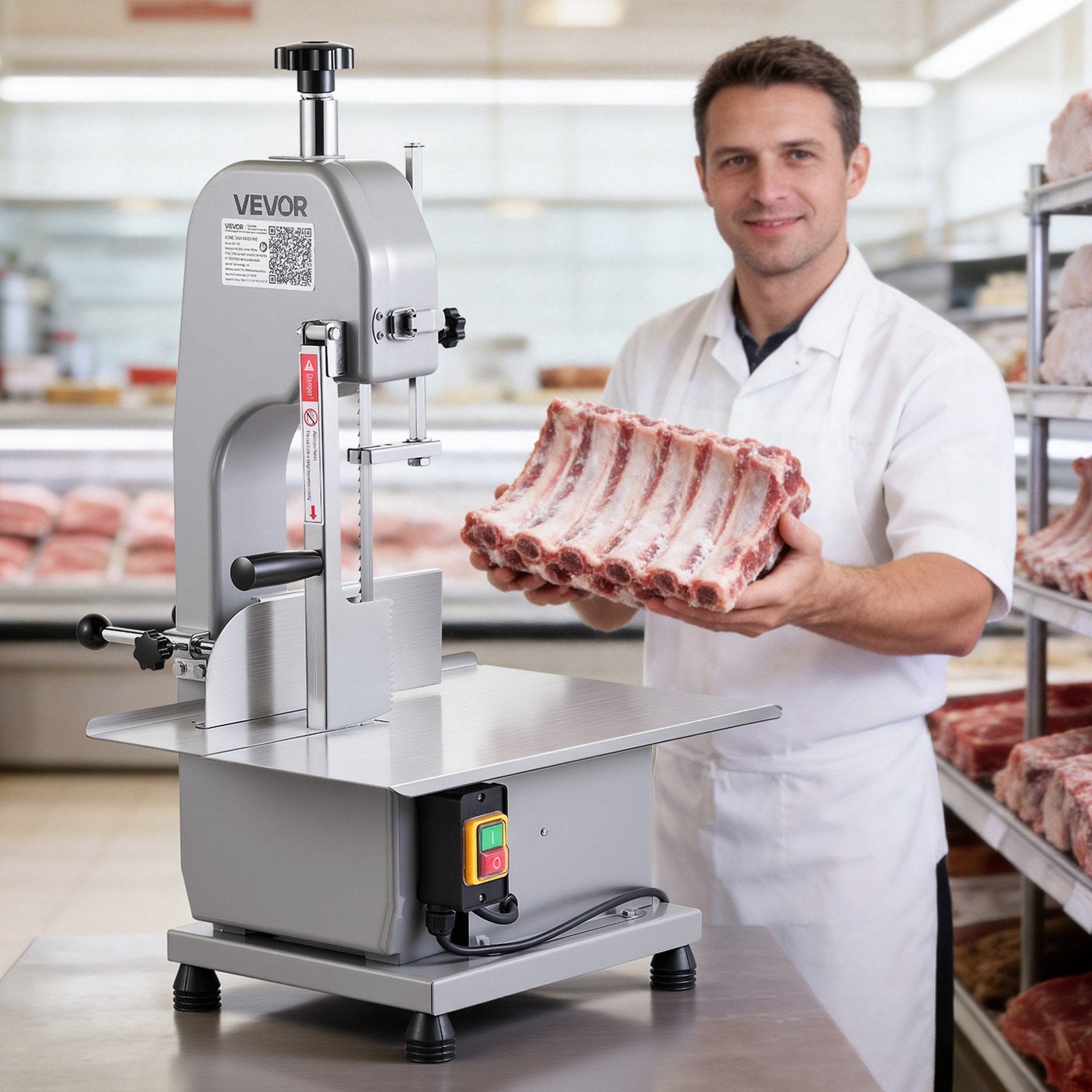 Elektrinis kaulų ir mėsos pjūklas VEVOR BS-130, 1500 W