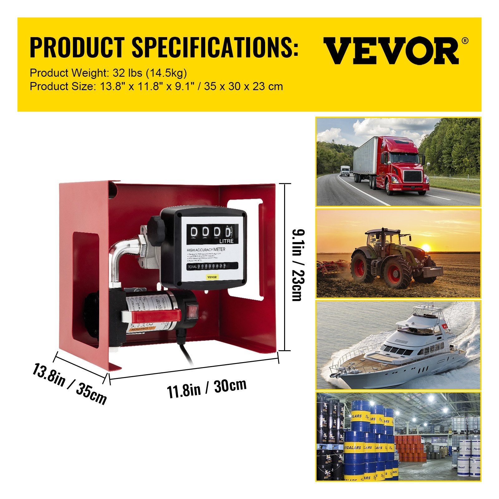 Dyzelino siurblys VEVOR VV-FTP-155, 40 l/min
