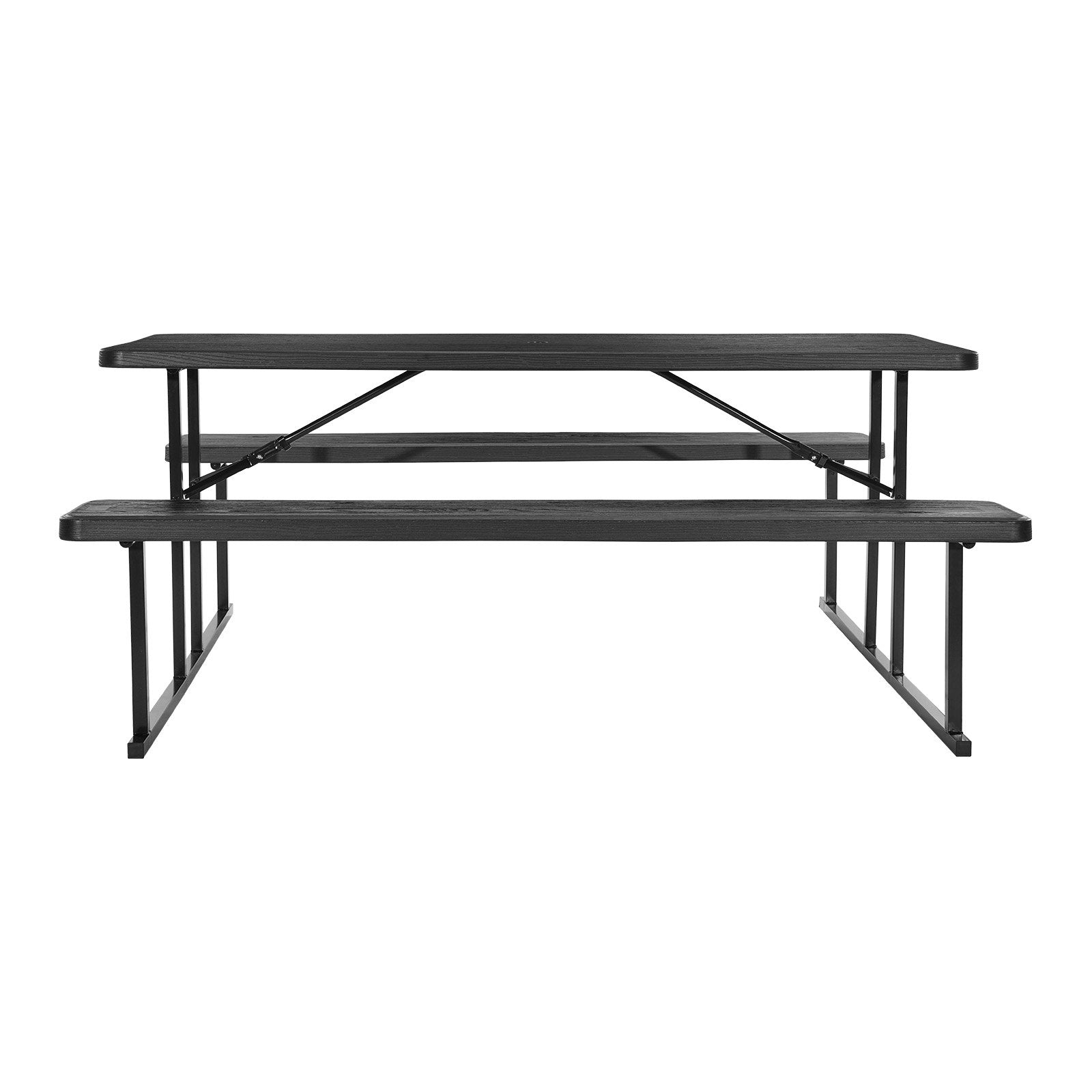 Sulankstomas iškylos stalas su suolais VEVOR EBB-3072KD-2CN, 180 cm ilgio