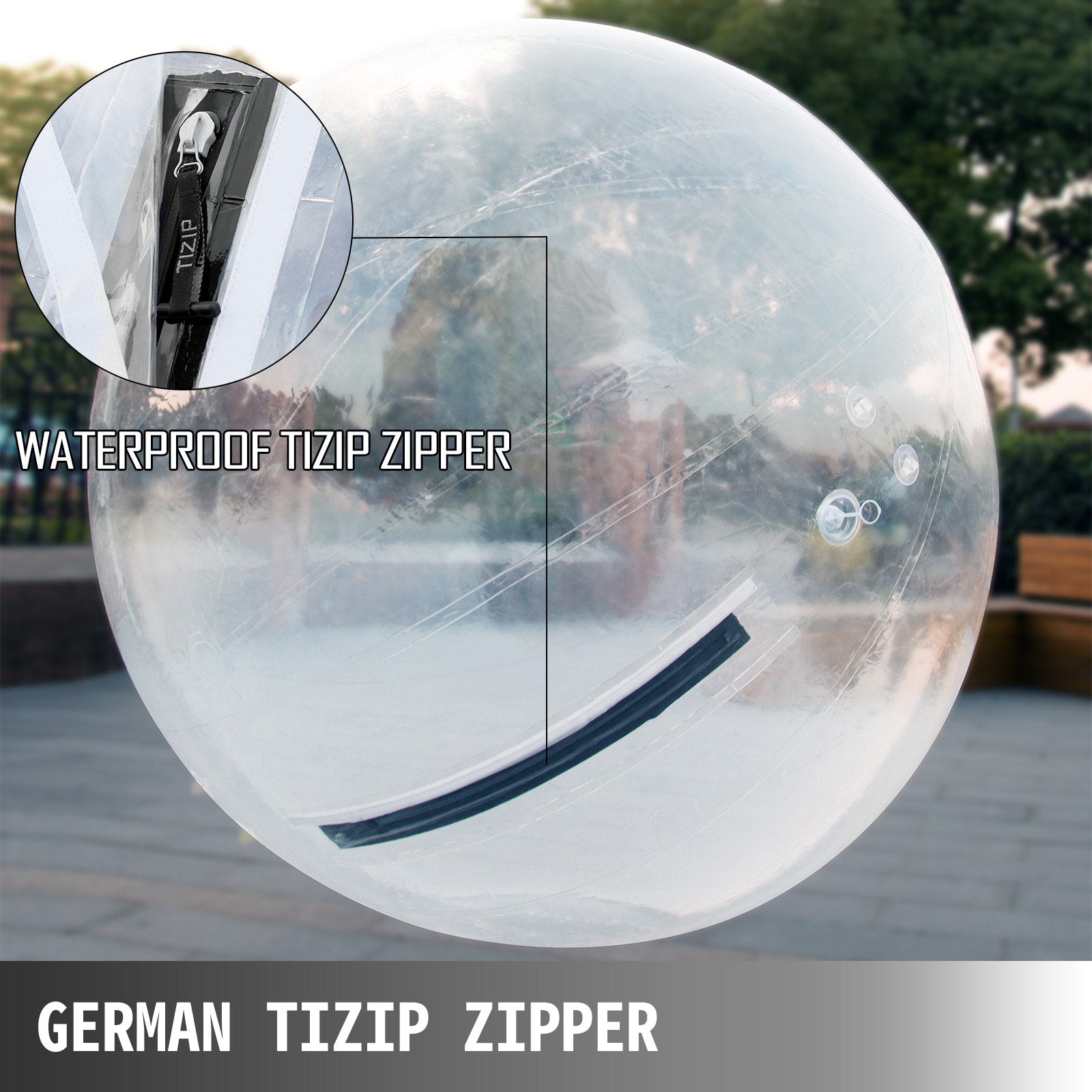 Vandens vaikščiojimo kamuolys VEVOR Zorb, 2 m