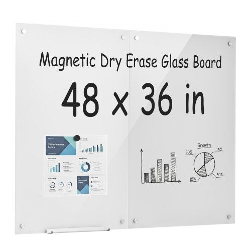 Magnetinė stiklinė lenta VEVOR BL-3648-MW, 900 x 600 mm, 2 vnt.
