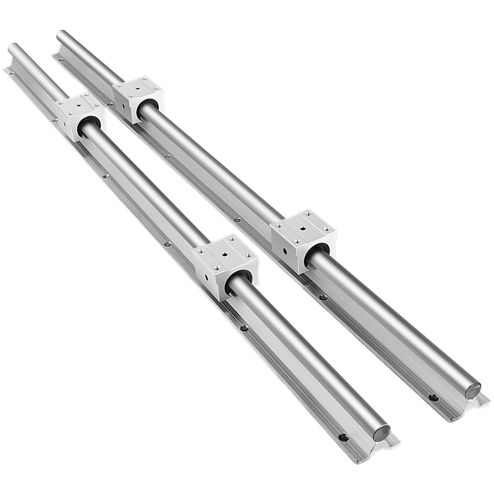 Linijinis kreipiančiųjų rinkinys VEVOR SBR16-600 mm, 2 vnt. su 4 blokeliais