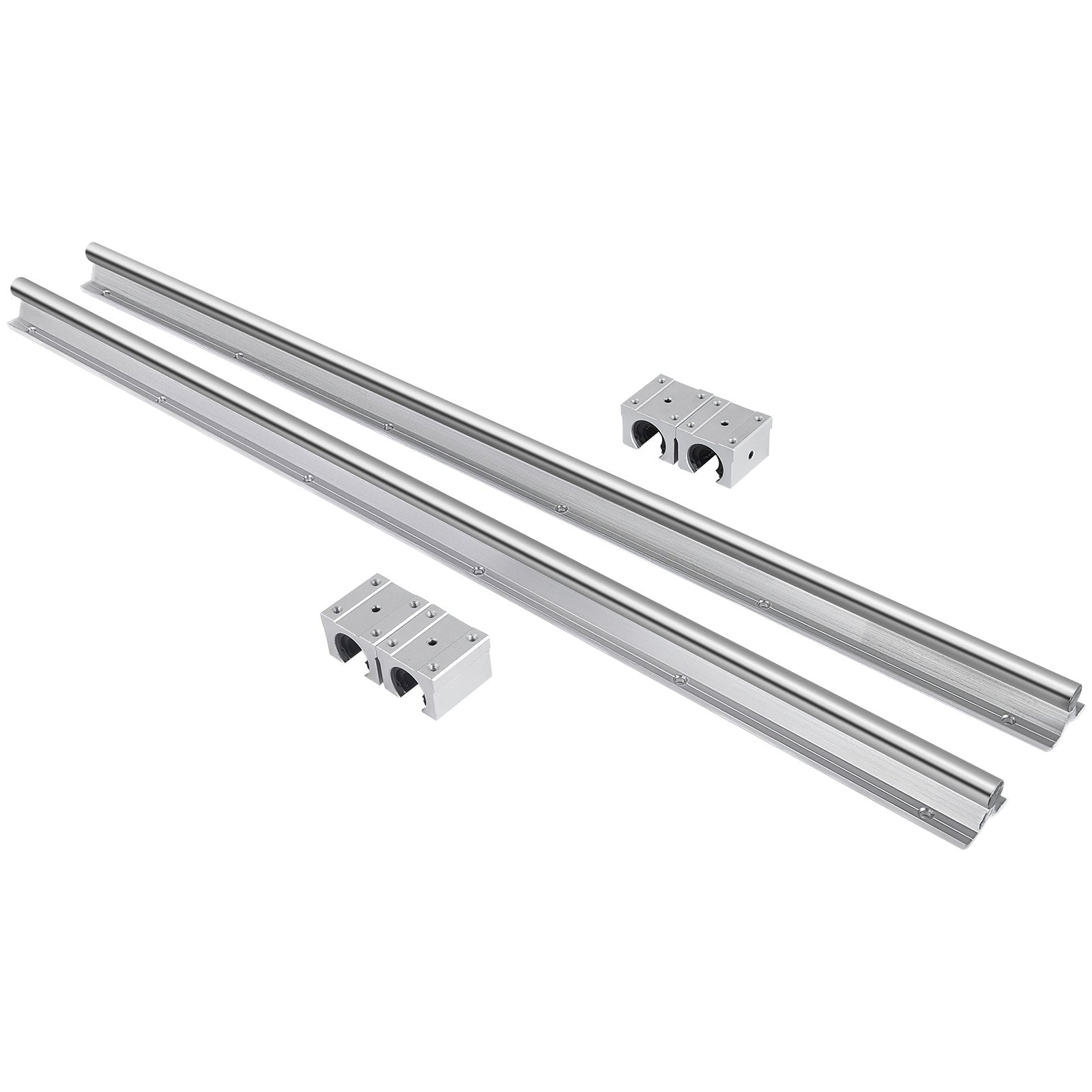 Linijinis kreipiančiųjų rinkinys VEVOR SBR16-600 mm, 2 vnt. su 4 blokeliais