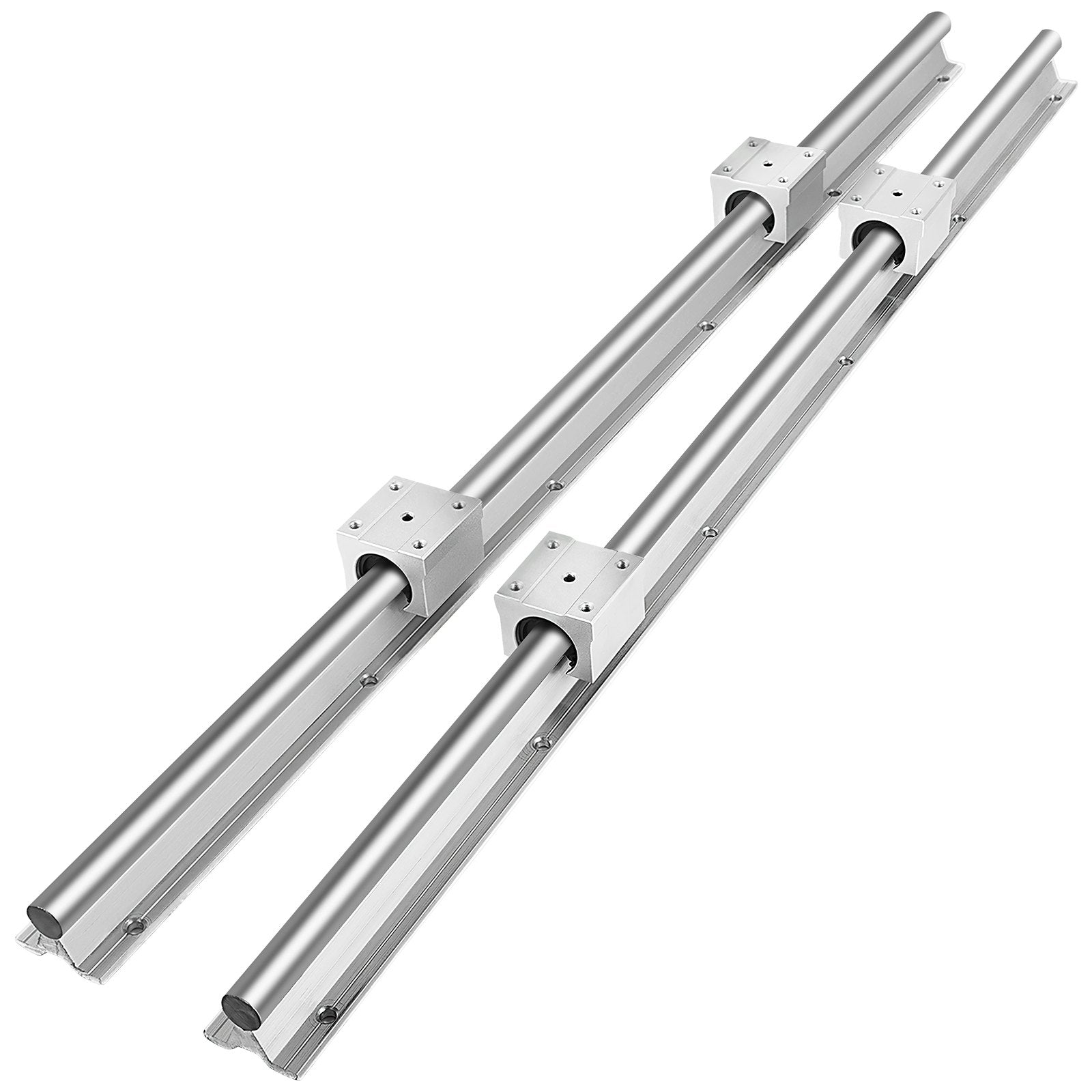 Linijinis kreipiančiųjų rinkinys VEVOR SBR16-600 mm, 2 vnt. su 4 blokeliais
