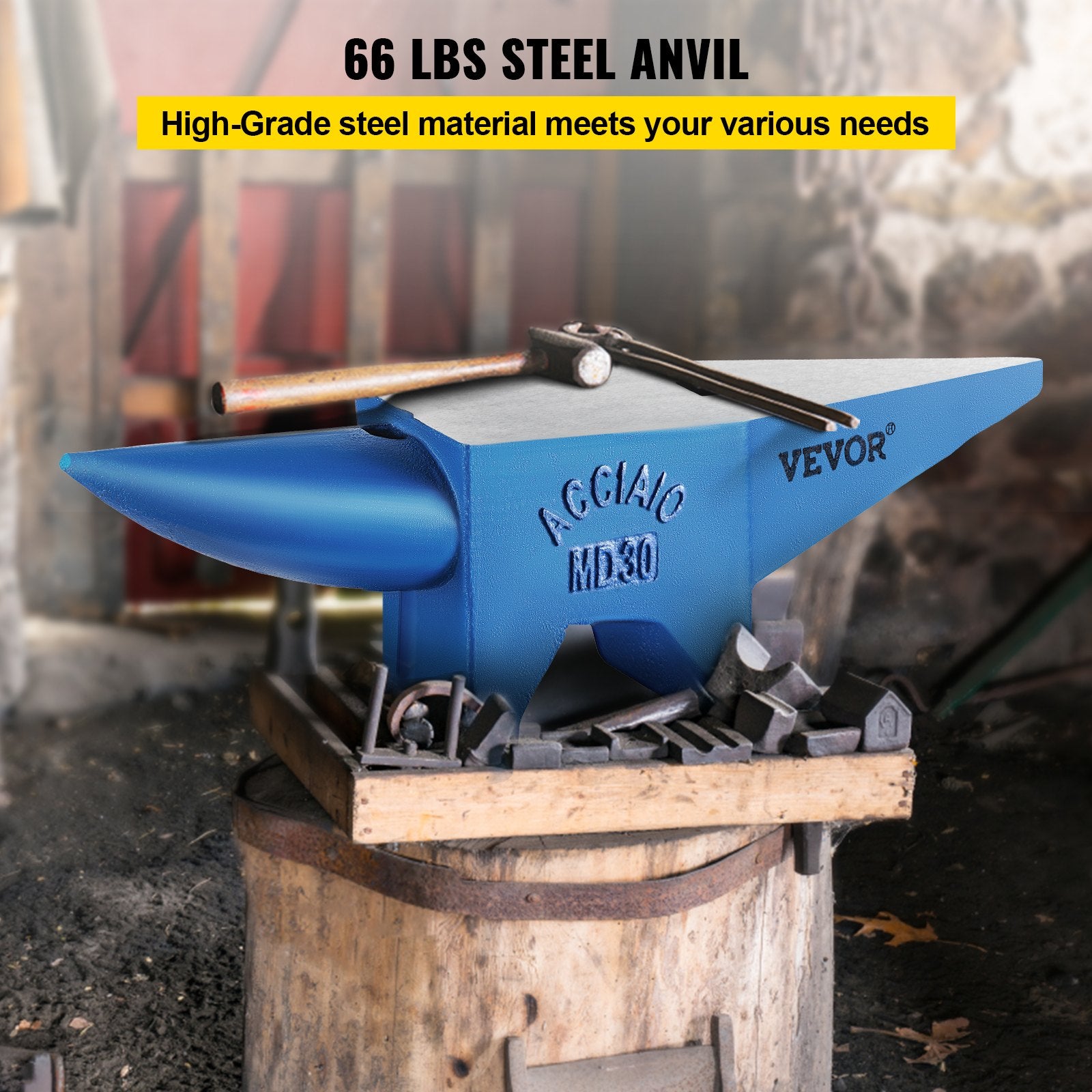 Priekalas VEVOR 30 kg, 60 HRC kietumas