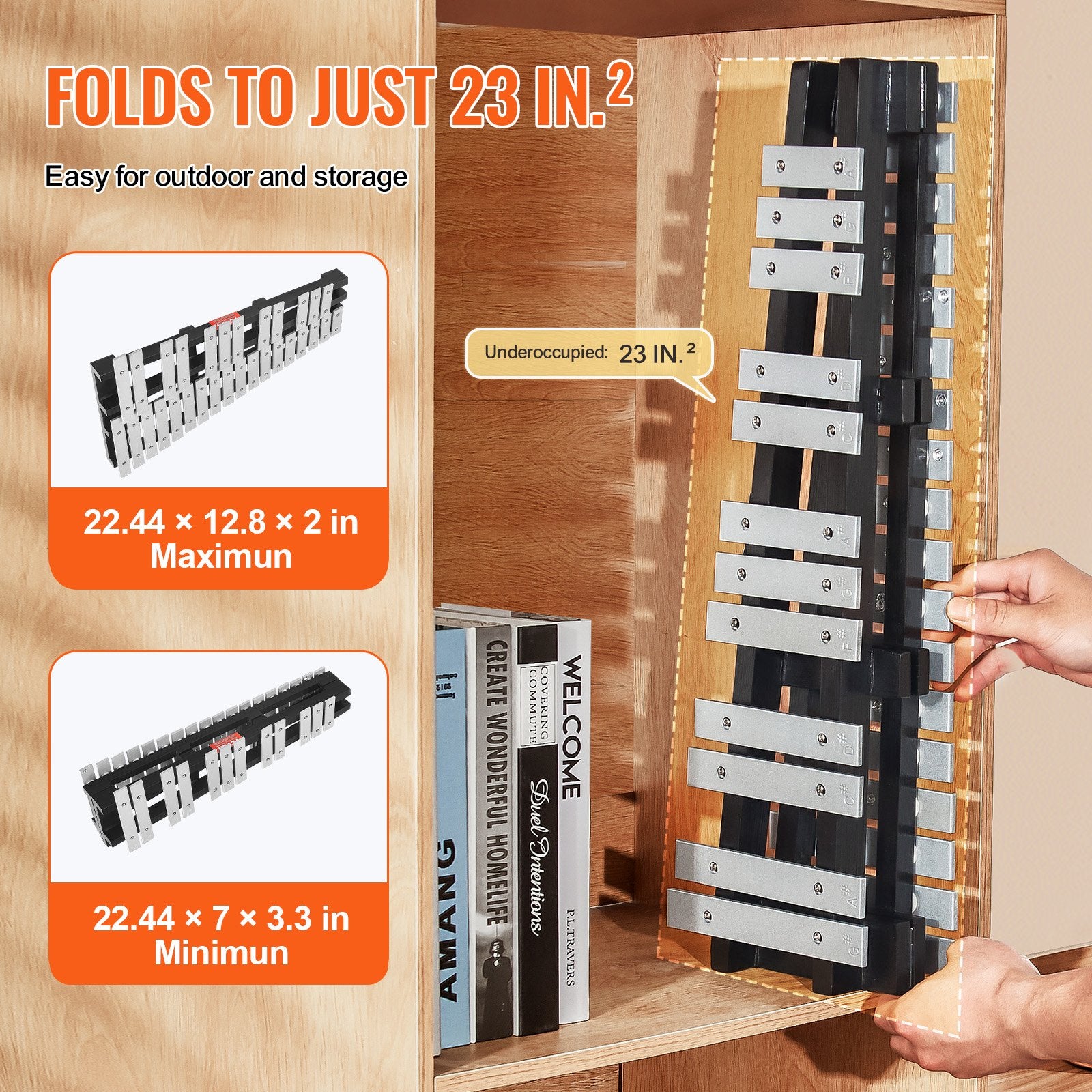 Ksilofonas (Glockenspiel) VEVOR KS-30, 30 natų