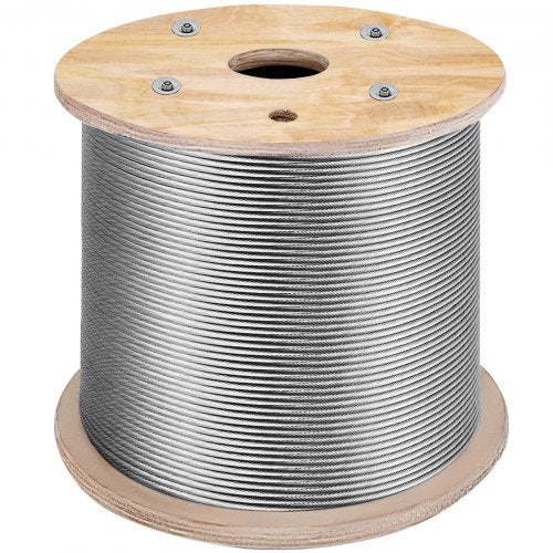 Plieninis trosas VEVOR 1x19, 150 m