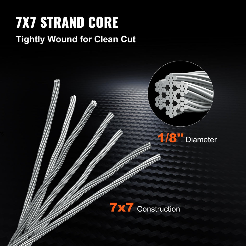 Plieninis trosas VEVOR T316, 3,2 mm skersmens