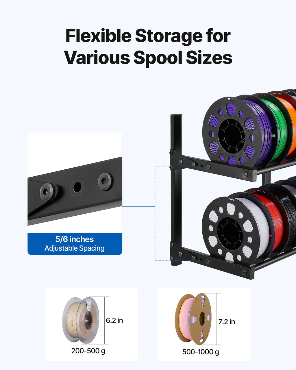 3D spausdinimo siūlų laikiklis VEVOR HS-DY1, 2 aukštų