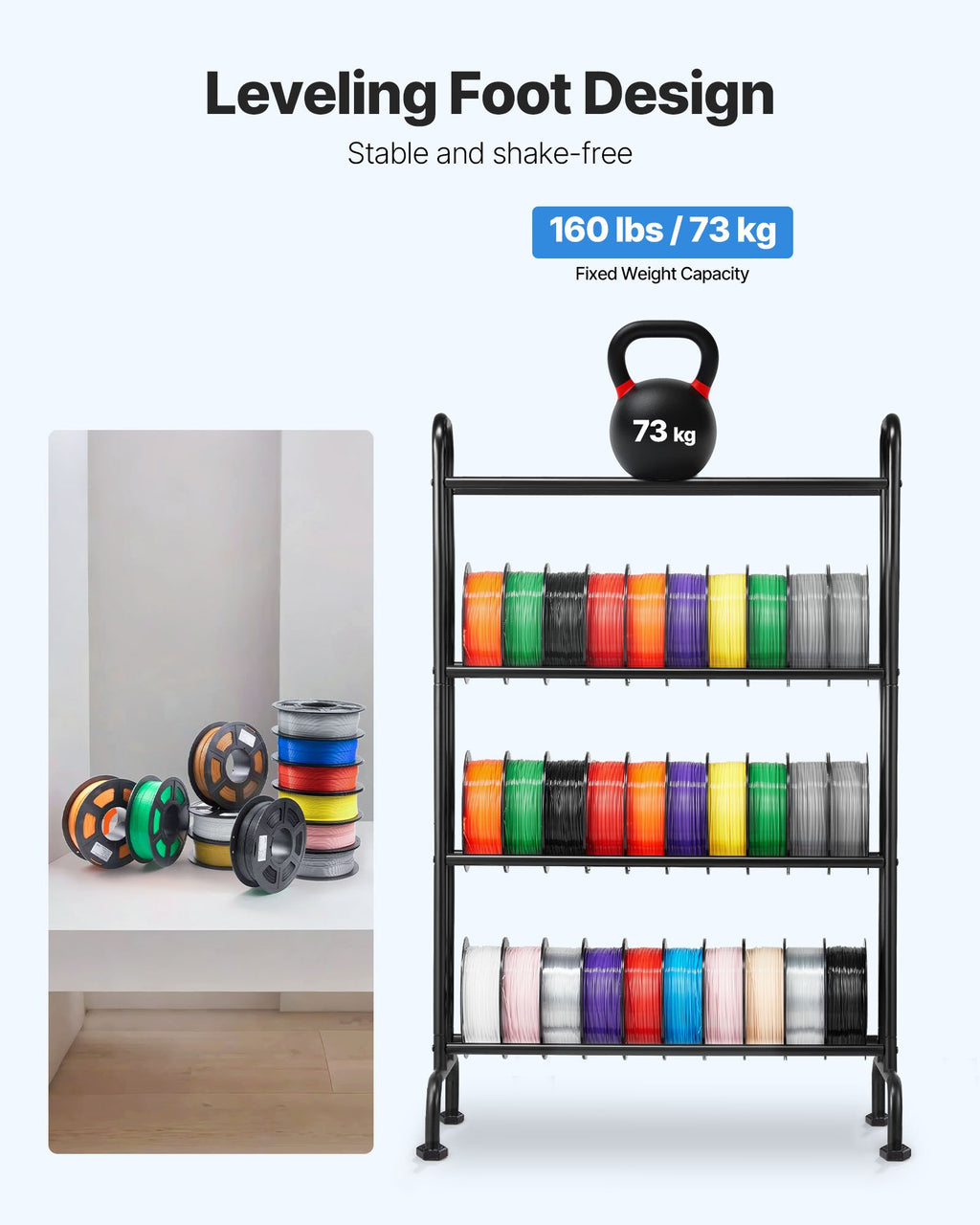 3D spausdinimo siūlų stovas VEVOR HS-DY7, 4 aukštų