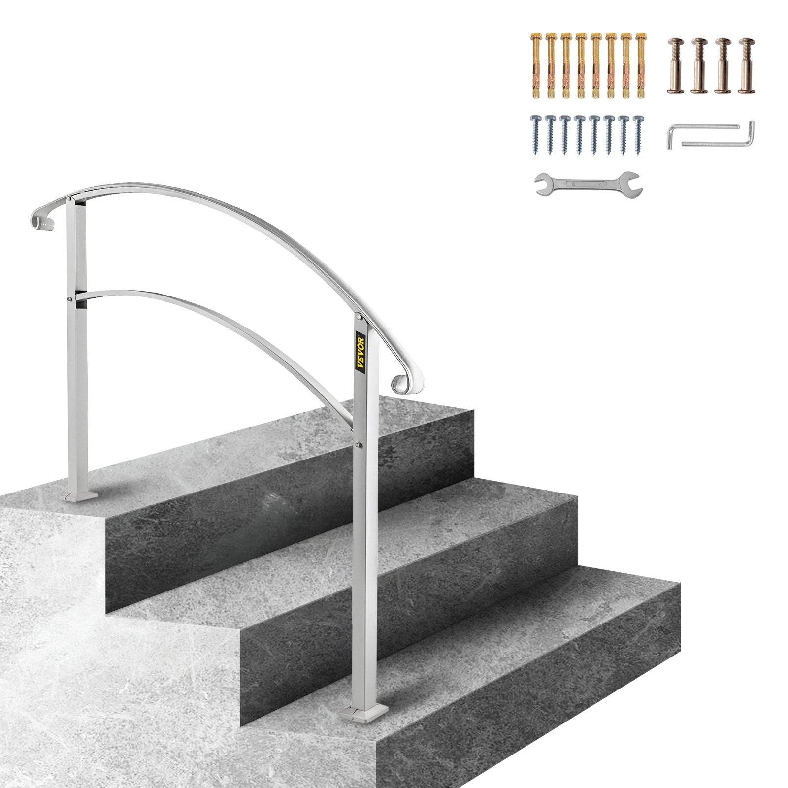 Lauko laiptų turėklas VEVOR LTFSBS-3FT, 3 pakopoms