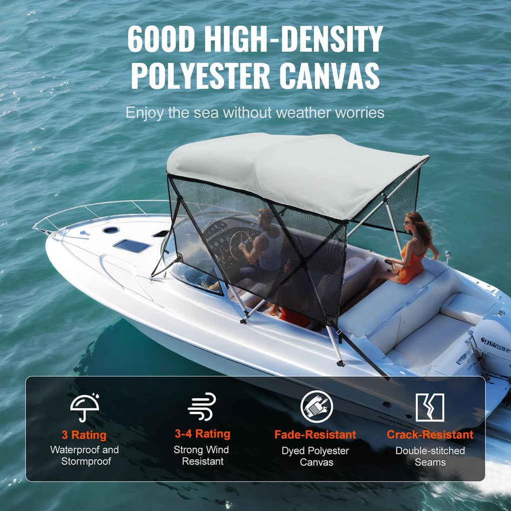 Bimini tentas valtims VEVOR 3 Bow, 155-167 cm pločio