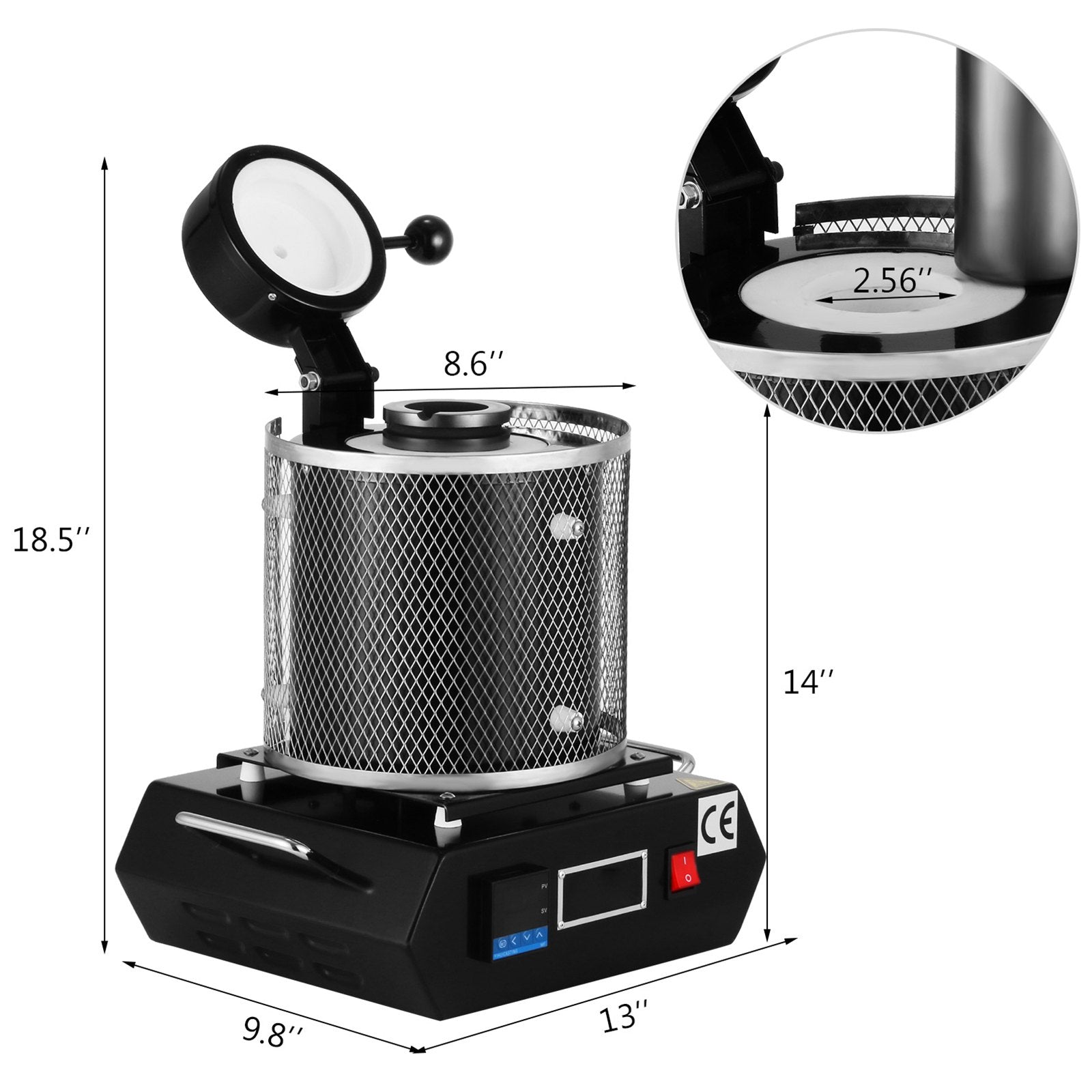 Metalo lydymo krosnis VEVOR 3KG, 2100W