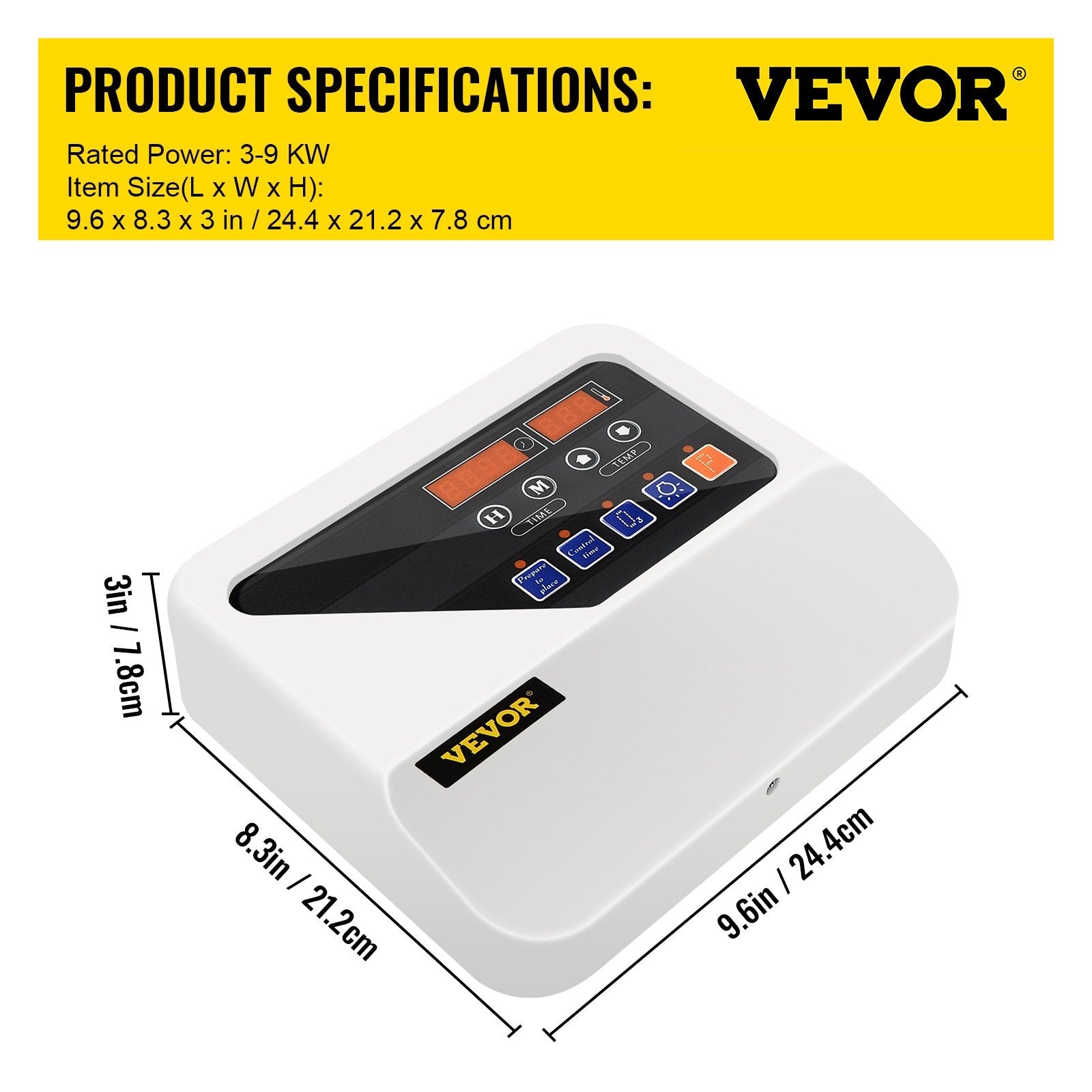 Išorinis pirties krosnelės valdymo pultas VEVOR VV-ESC-380, 3-9 kW