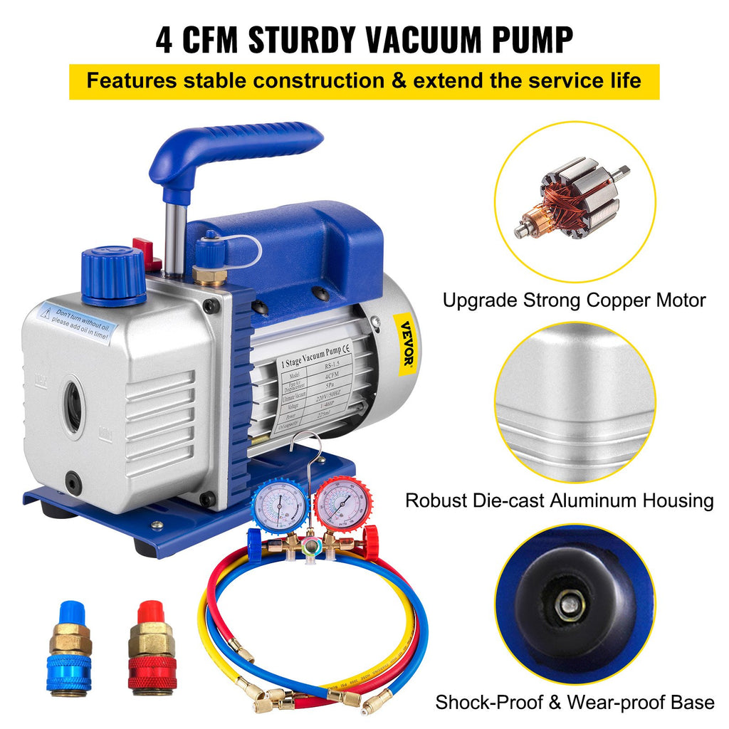 Vakuuminis siurblys VEVOR 4 CFM, 246 W