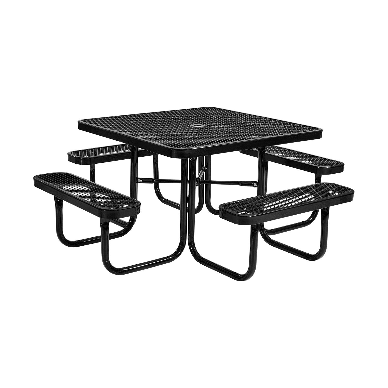 Lauko pikniko stalas VEVOR ALF-003, 116 cm kvadratinis
