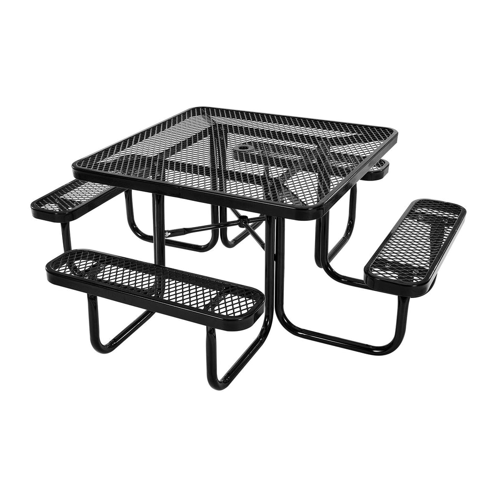 Lauko pikniko stalas VEVOR ALF-003, 116 cm kvadratinis