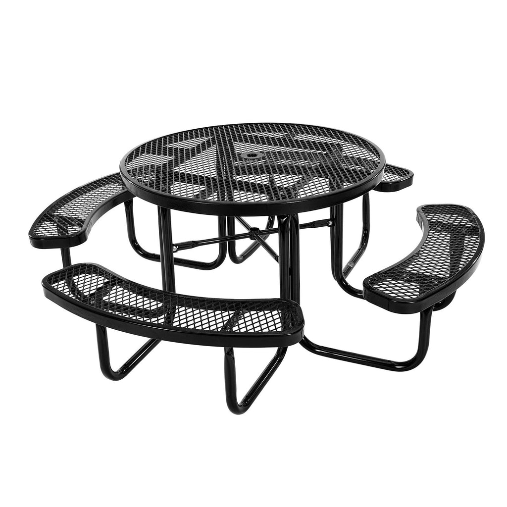Lauko stalas su suolais VEVOR ALF-002, 115 cm skersmens