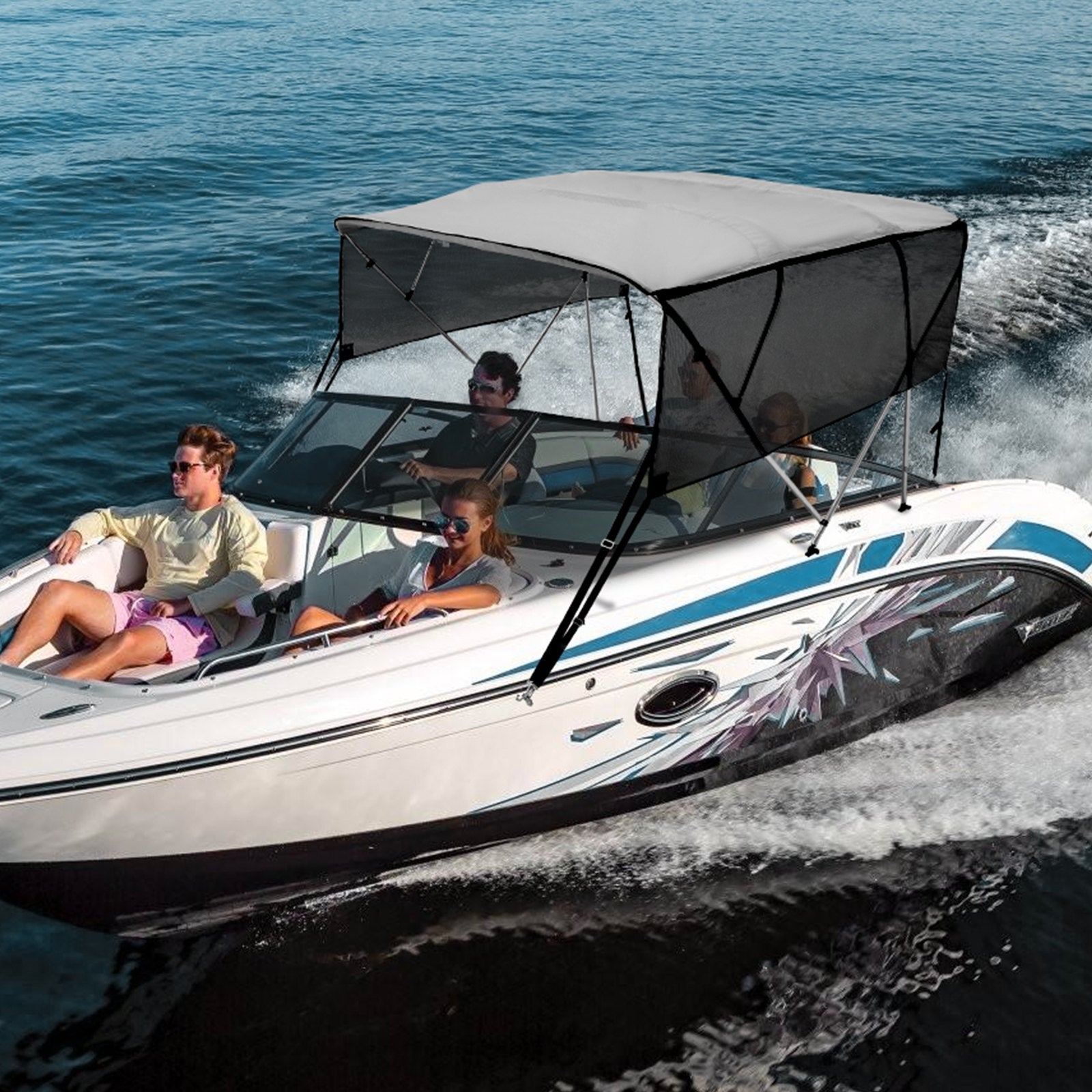 Bimini tentas valtims VEVOR 4 Bow, 231–244 cm pločio