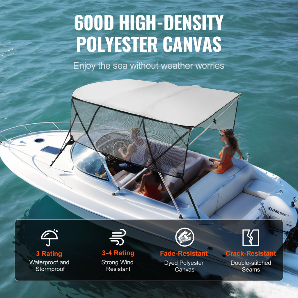Bimini tentas valtims VEVOR 4 Bow, 200-213 cm pločio