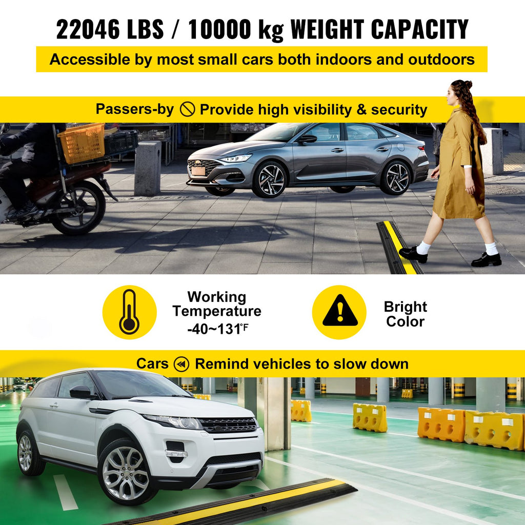 Kabelių apsaugos rampa VEVOR GXB4TZ1000X250X50, 10 t apkrova