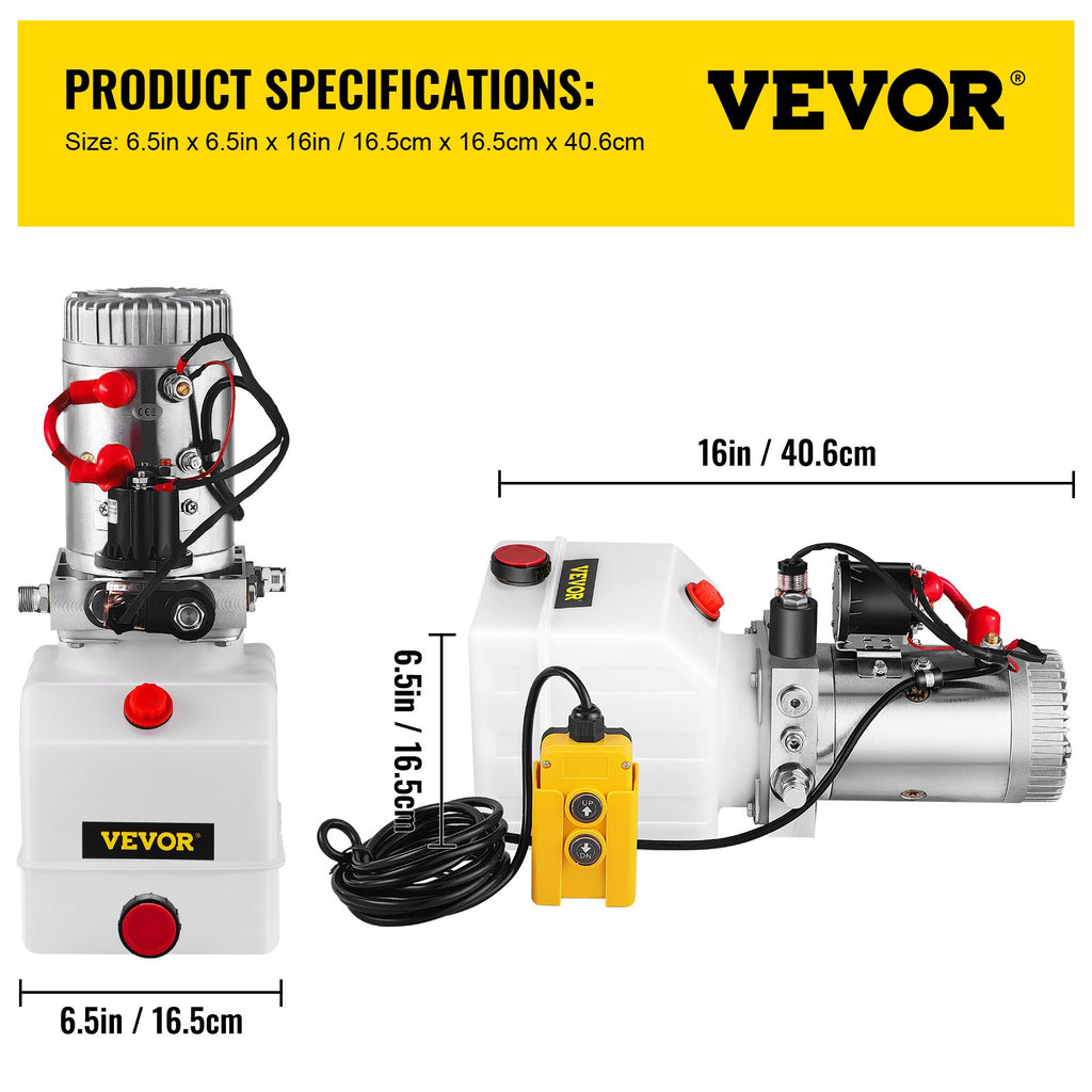 Hidraulinis siurblys VEVOR 3.8 L, 12V vienpusio veikimo