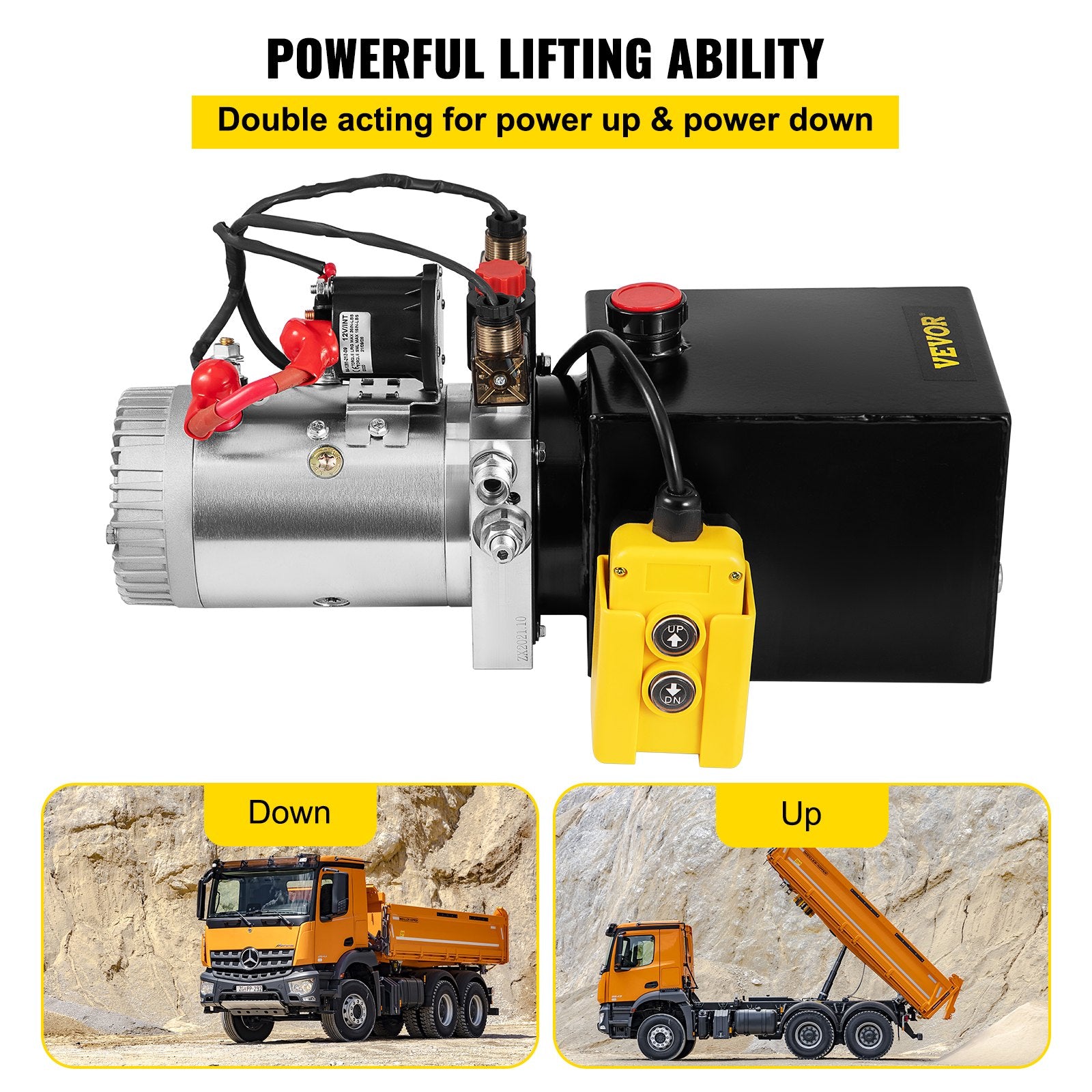 Hidraulinis siurblys VEVOR Double Acting, 4L 12V DC