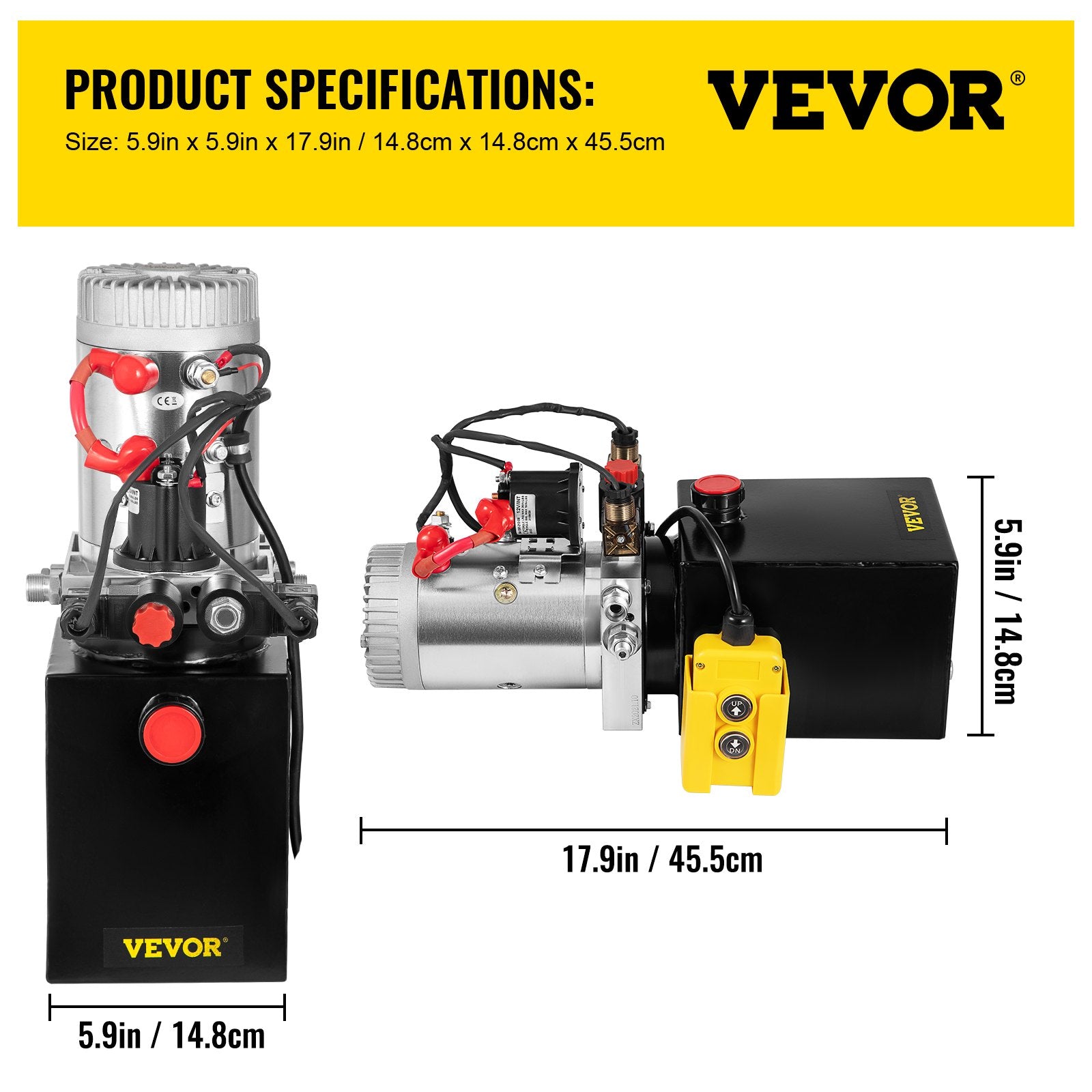 Hidraulinis siurblys VEVOR Double Acting, 4L 12V DC