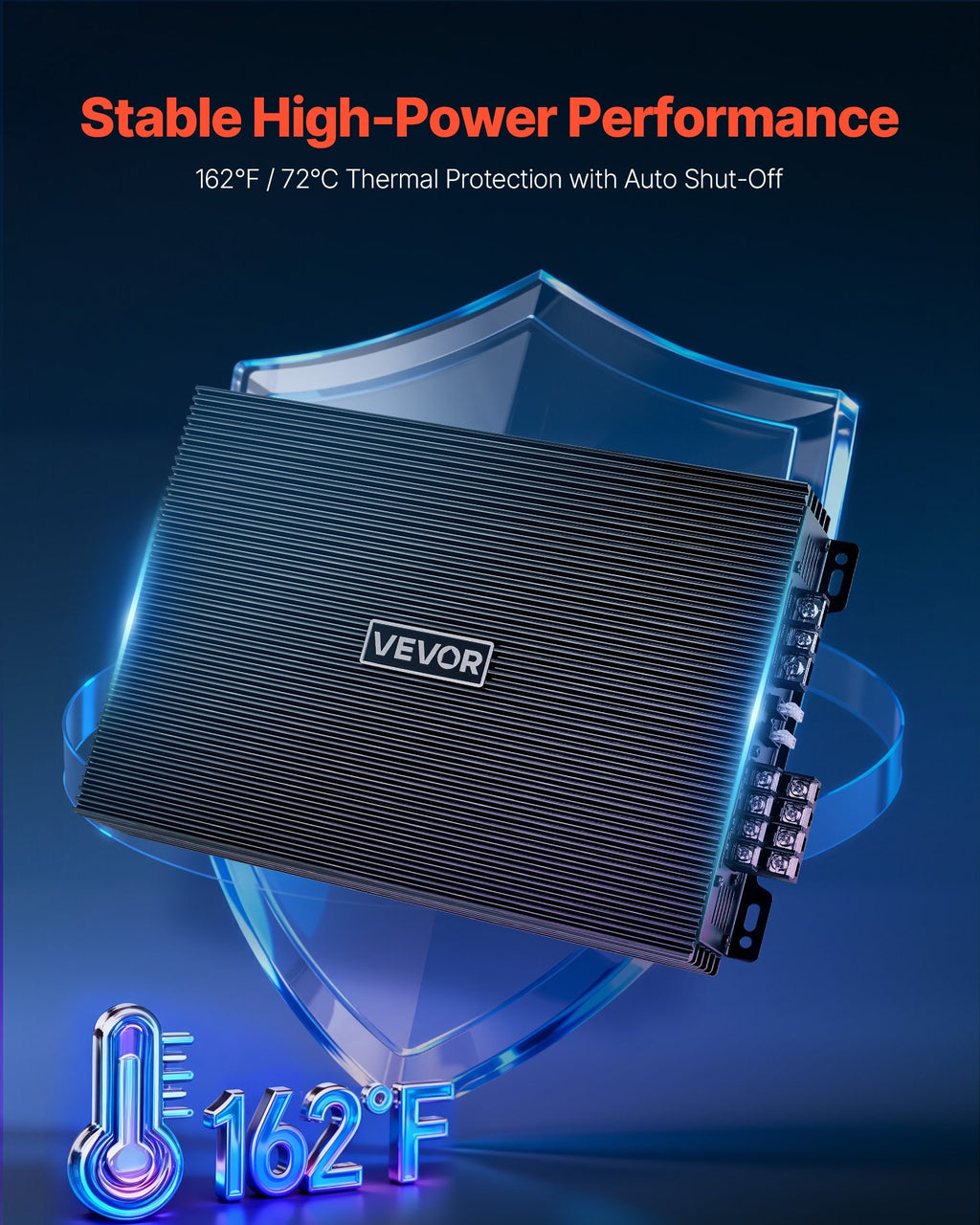Automobilinis garso stiprintuvas VEVOR MXAB400.4, 4 kanalų