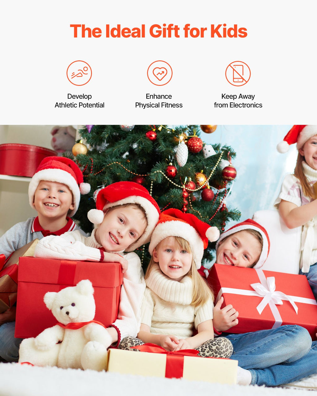 Vaikiškas krepšinio stovas VEVOR JYG-33805, 4 lankai