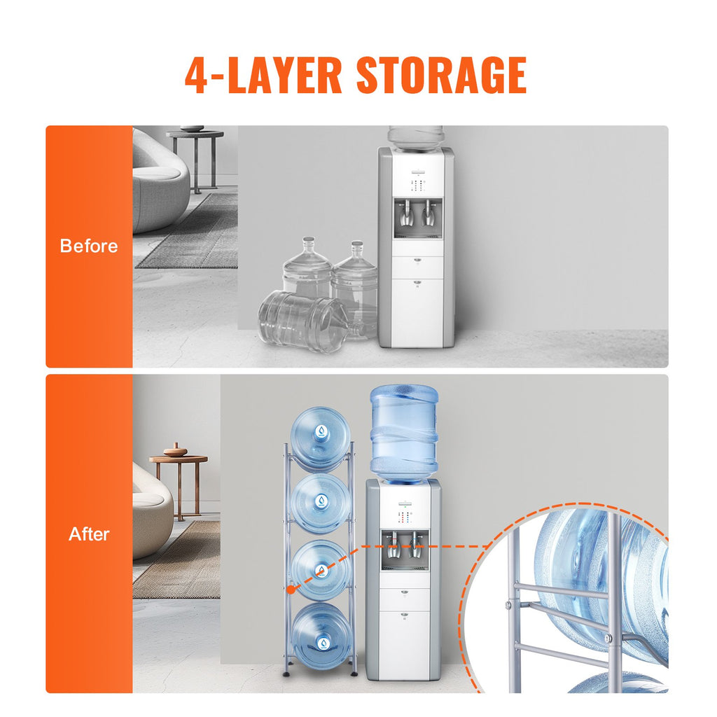 Vandens butelių stovas VEVOR 4 Water Bottle Rack-S, 4 aukštų