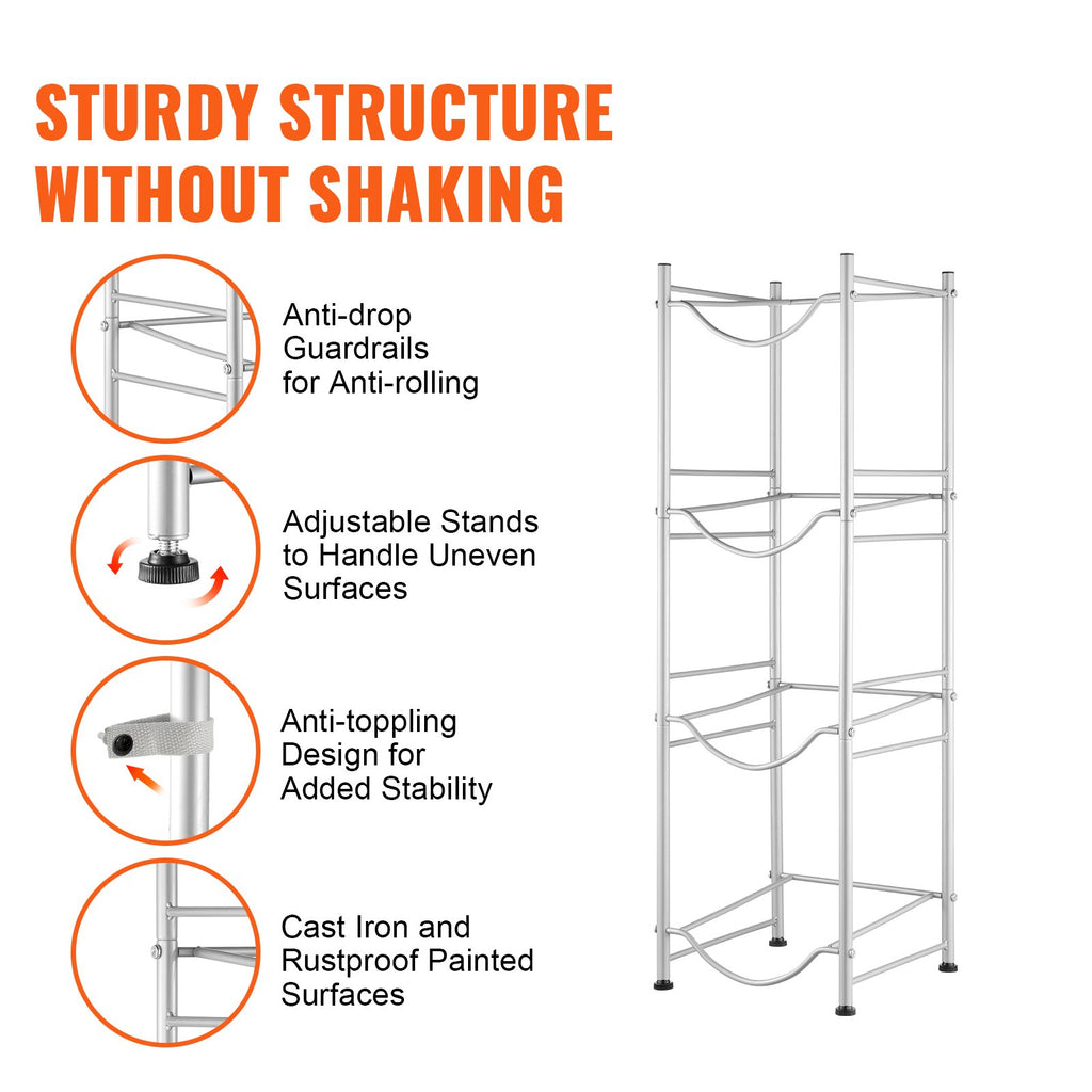 Vandens butelių stovas VEVOR 4 Water Bottle Rack-S, 4 aukštų