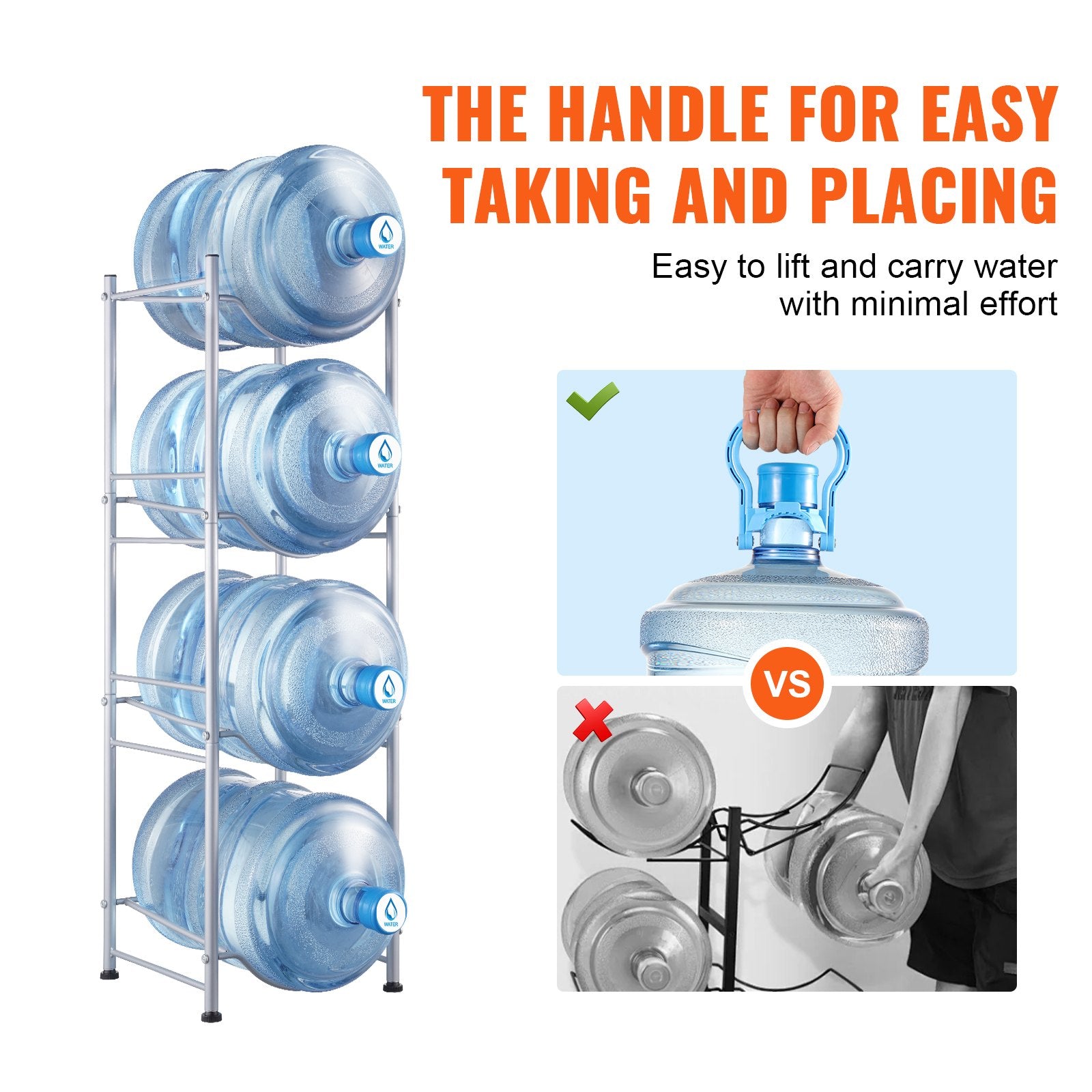 Vandens butelių stovas VEVOR 4 Water Bottle Rack-S, 4 aukštų