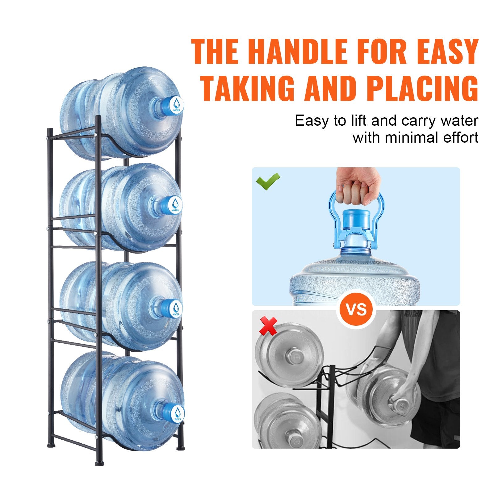 Vandens butelių stovas VEVOR 4 Water Bottle Rack-B, 4 aukštų
