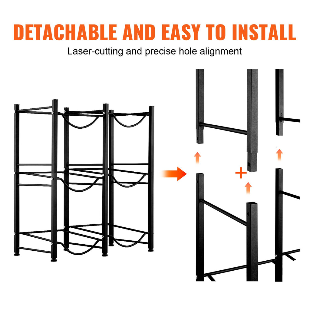 Vandens butelių stovas VEVOR 6 Water Bottle Rack-B, 3 aukštų