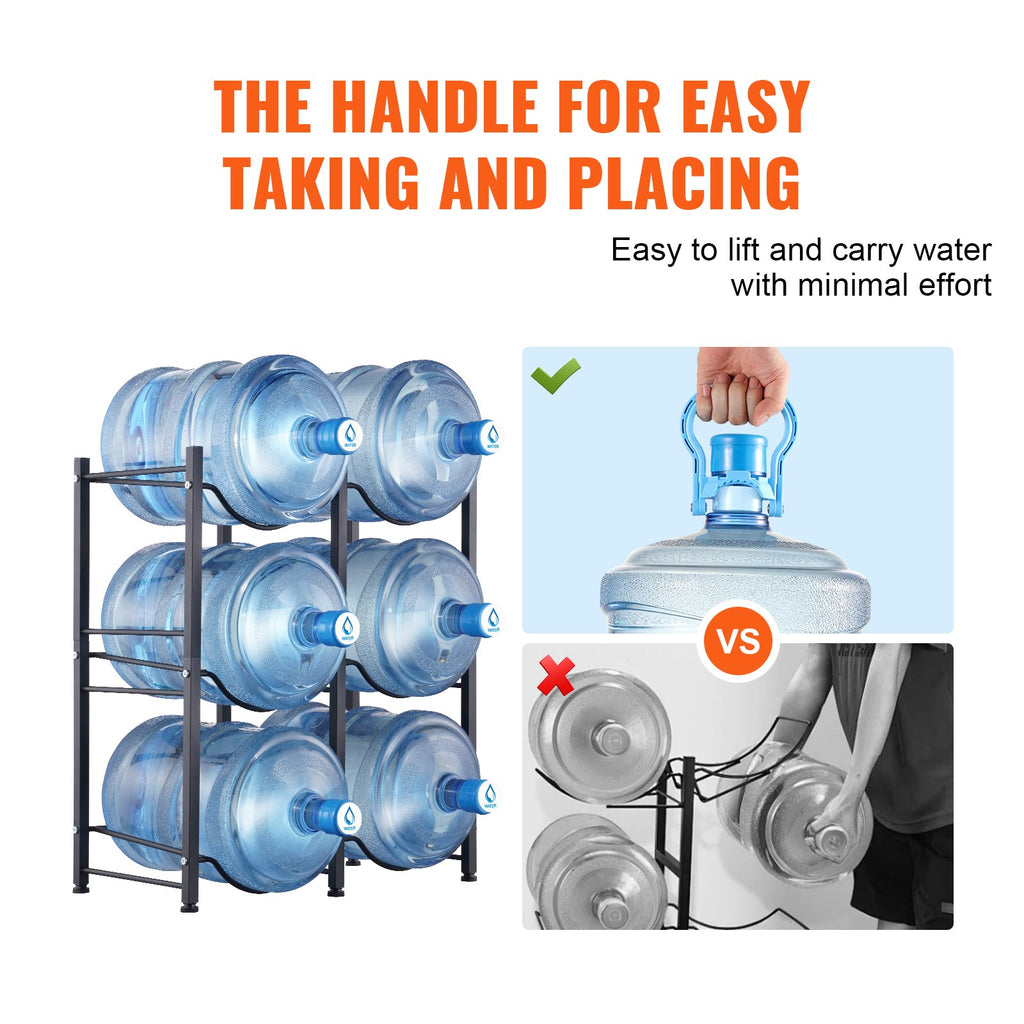 Vandens butelių stovas VEVOR 6 Water Bottle Rack-B, 3 aukštų