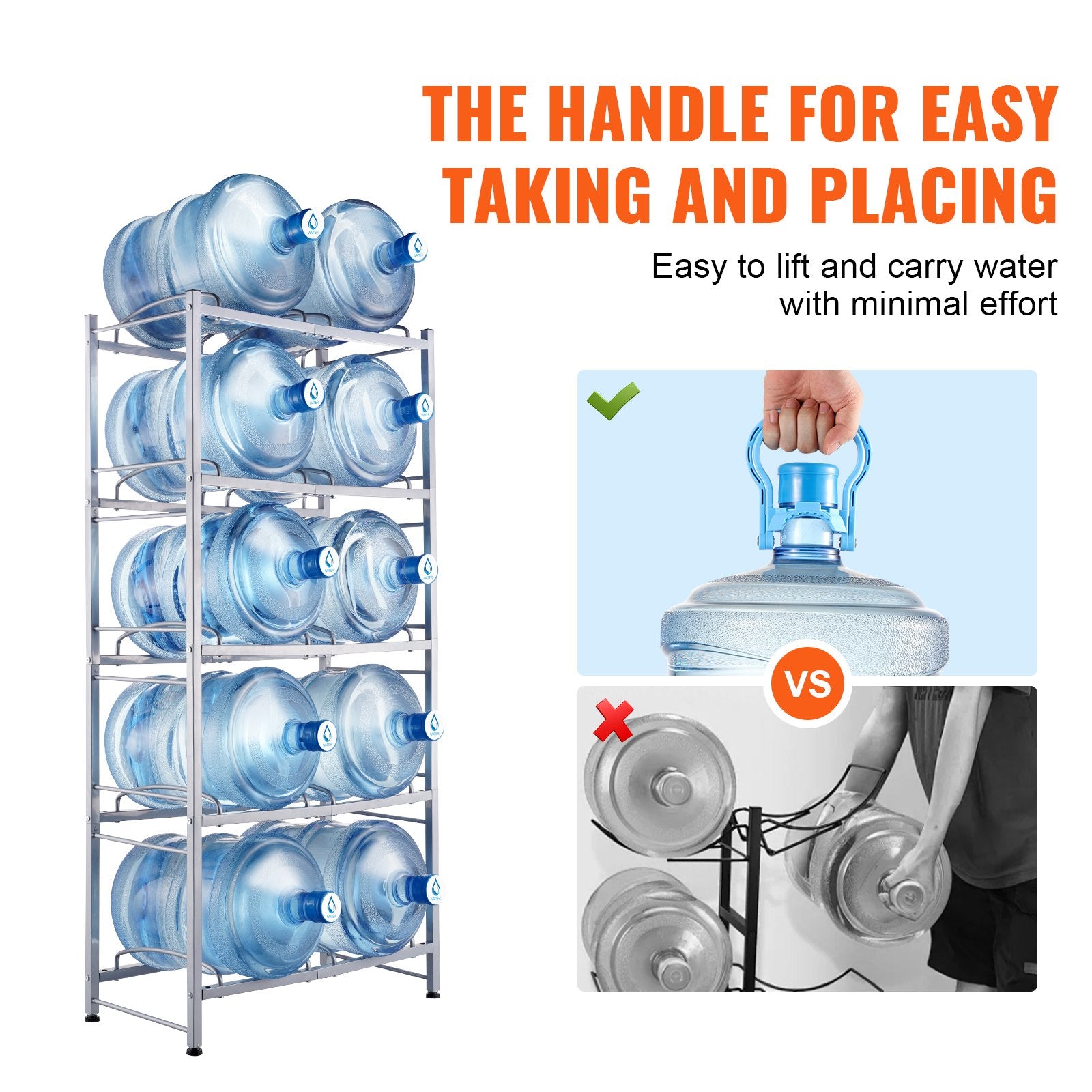 Vandens butelių stovas VEVOR 10 Water Bottle Rack-S, 10 talpų