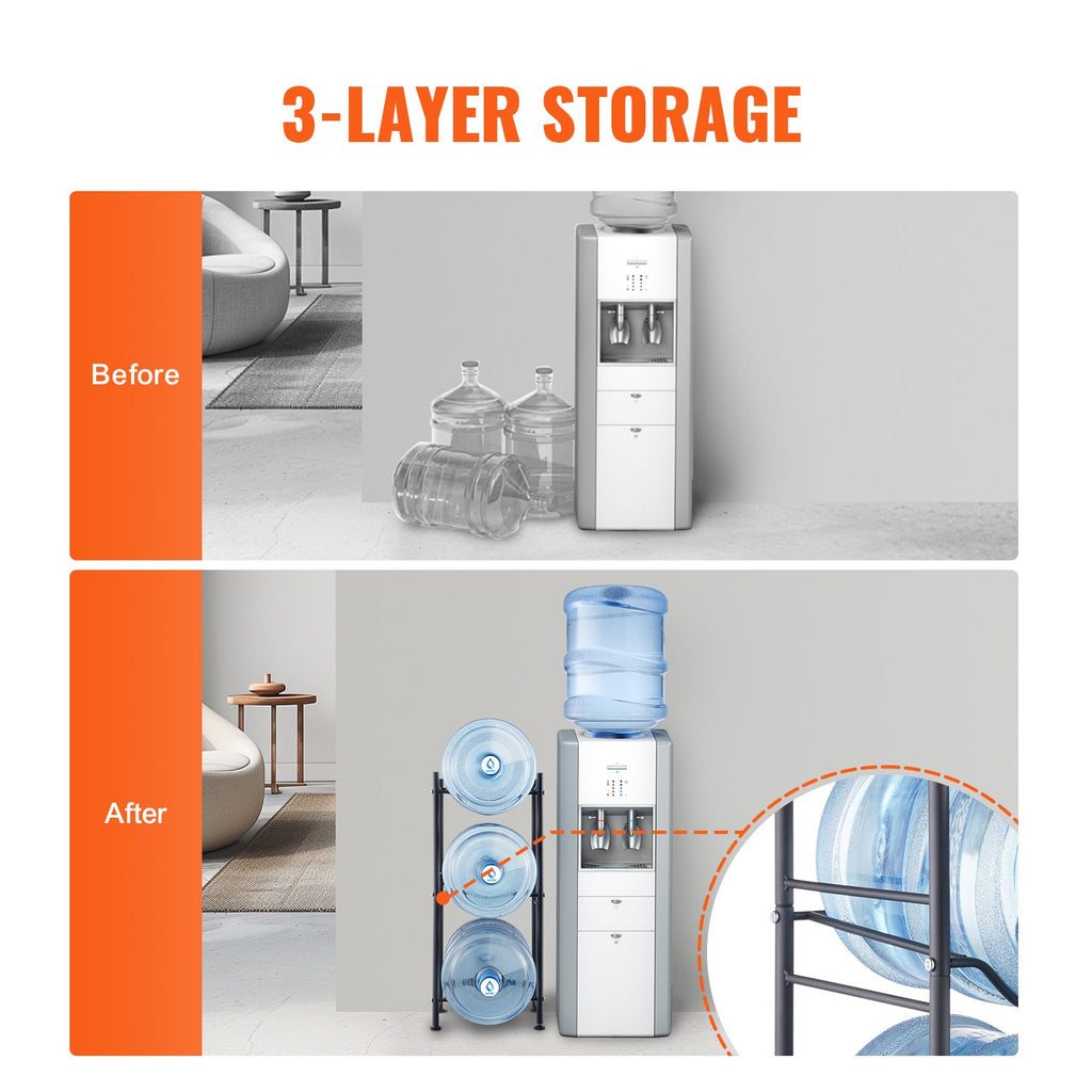 Vandens butelių stovas VEVOR 3 Water Bottle Rack-B, 3 aukštų